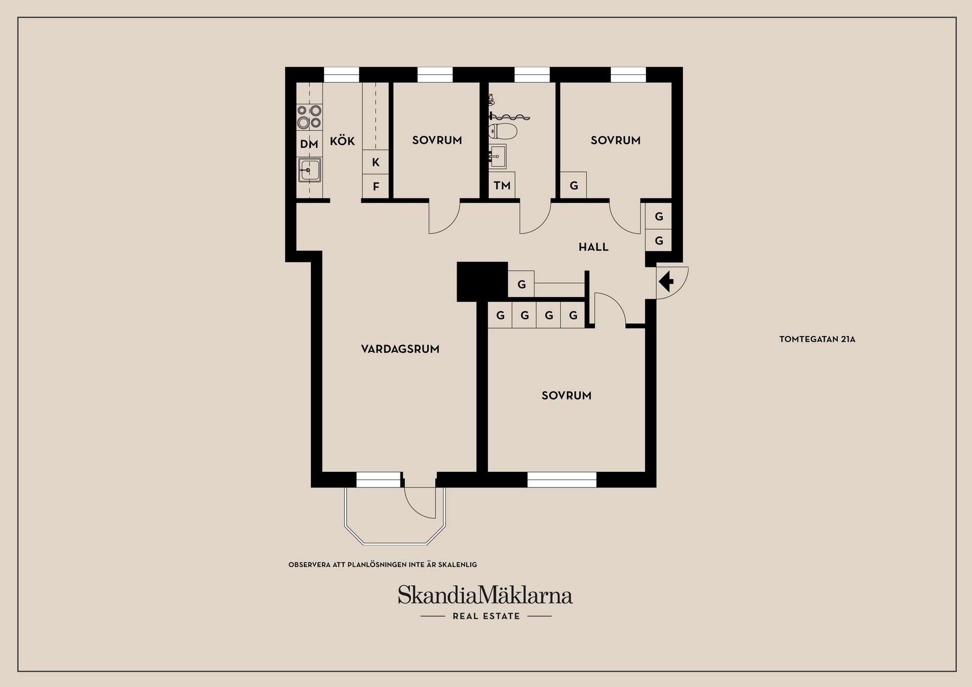 Bostadsrätt, Tomtegatan 21A, Sjöbo, Borås