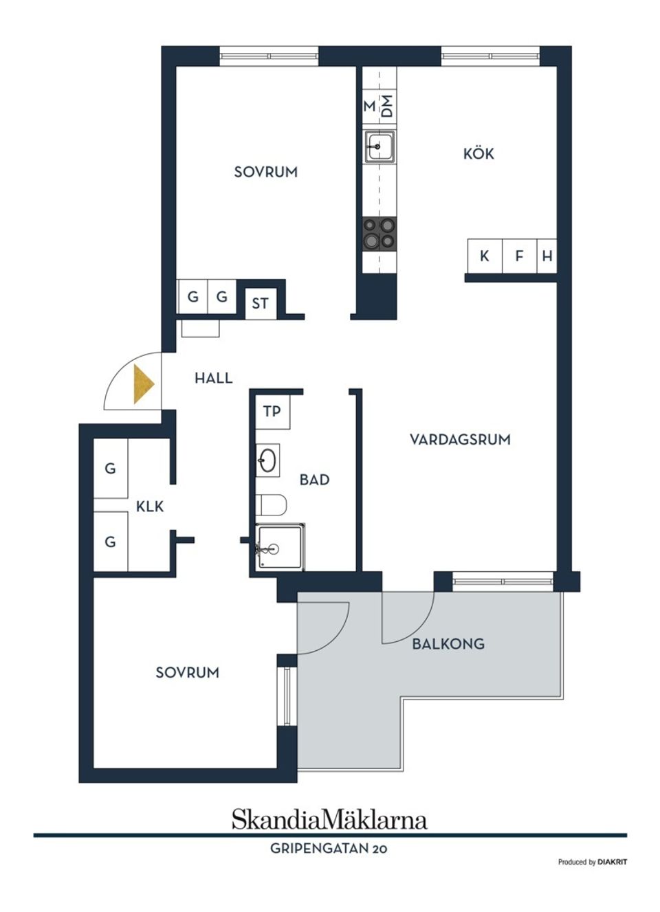Bostadsrätt, Gripengatan 20, våning 4, Barkarbystaden, Järfälla