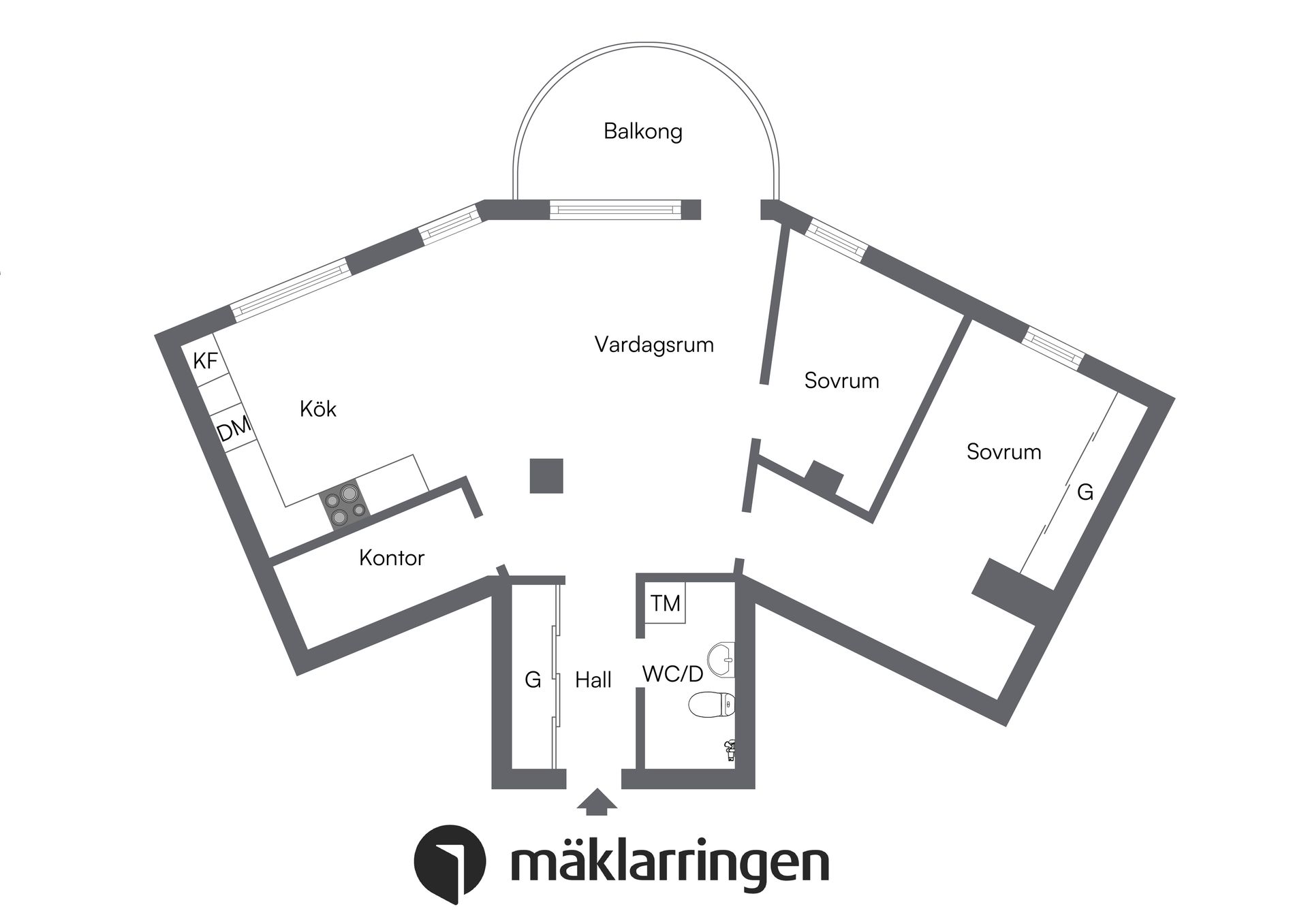 Bostadsrätt, Söderberga Allé 32, högst upp!, Bromma Söderberga, Stockholm