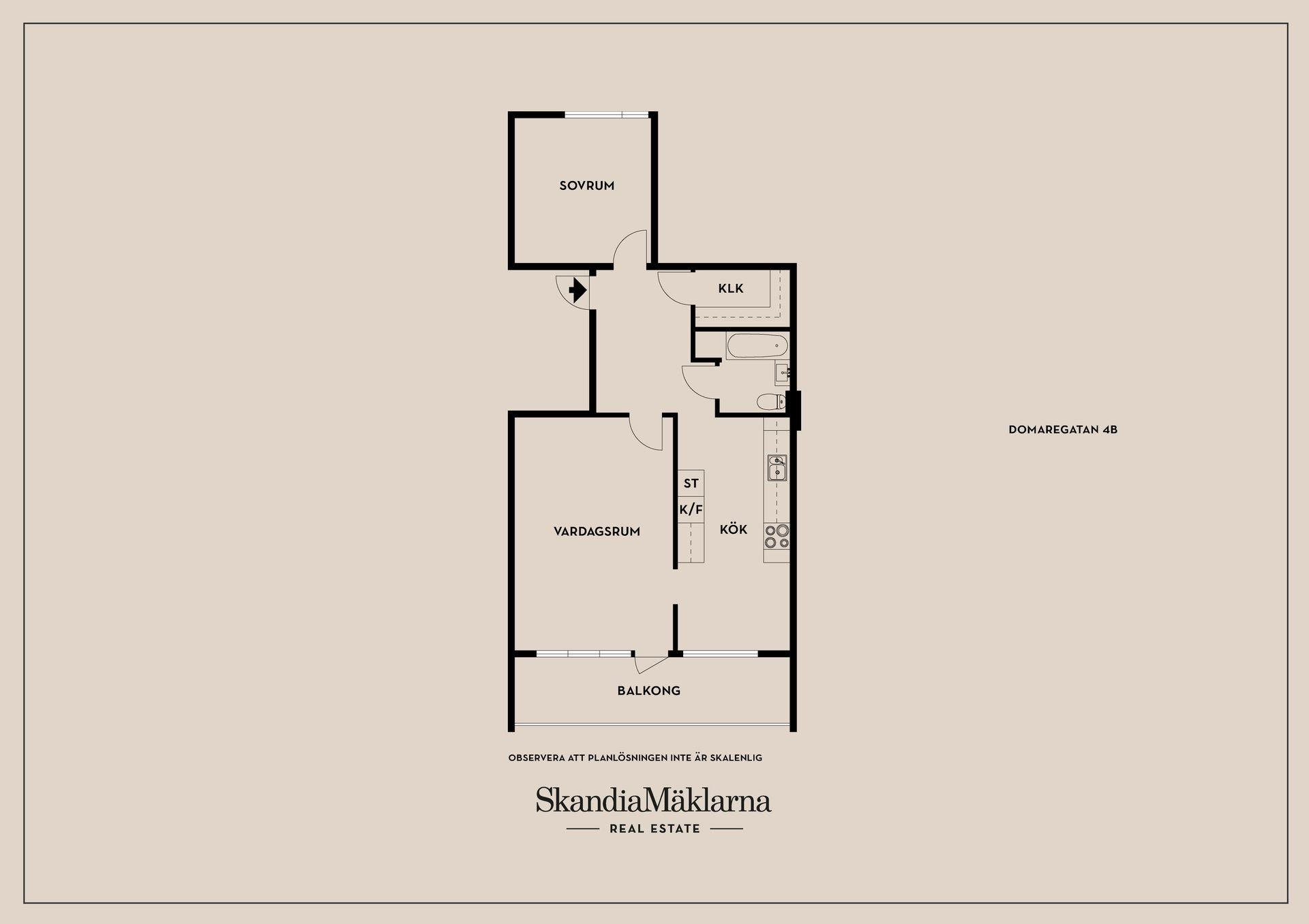 Bostadsrätt, Domaregatan 4B, Elineberg, Helsingborg