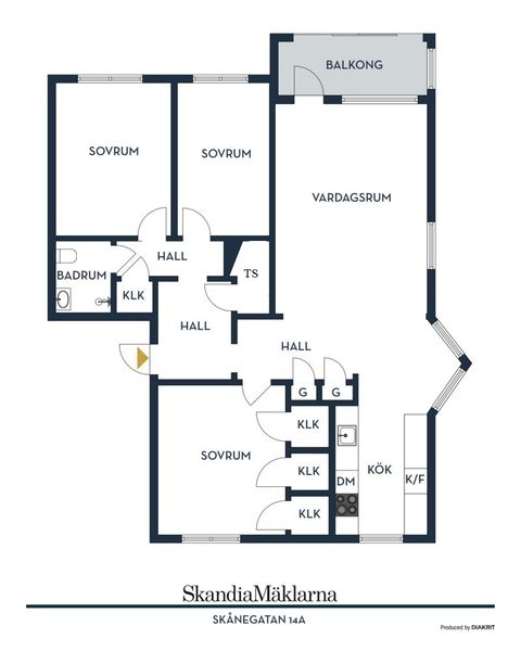Bostadsrätt, Skånegatan 14A, Helsingborg