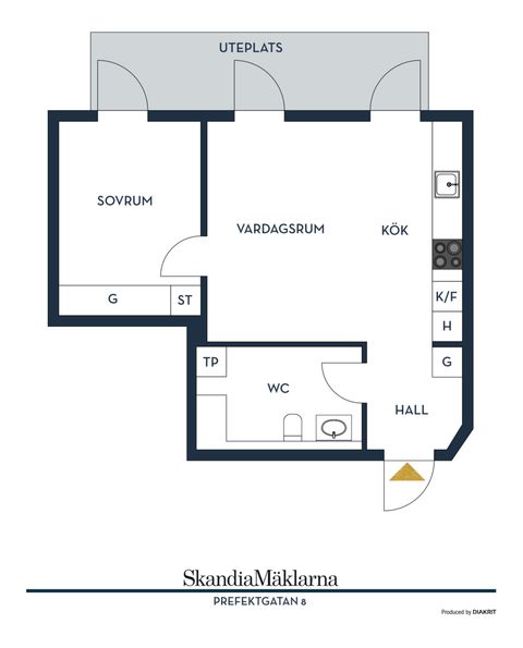 Bostadsrätt, Prefektgatan 8, Rosendal, Uppsala