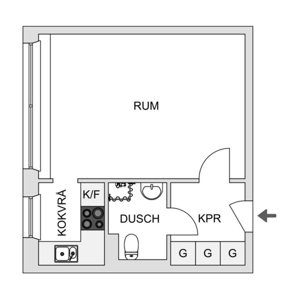 Bostadsrätt, Skepparegatan 18C, Trossö, Karlskrona