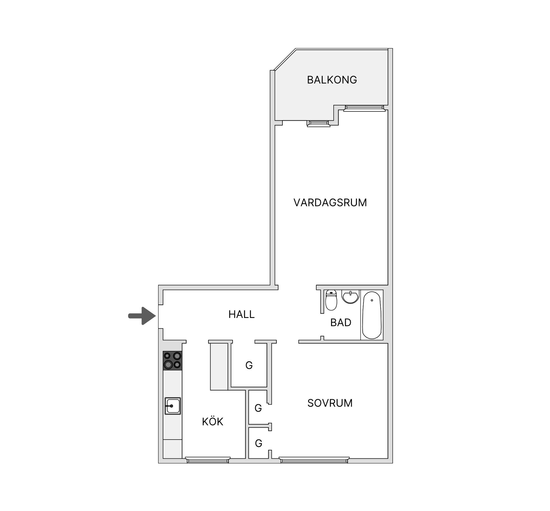 Bostadsrätt, Musketörgatan 4C, Kirseberg, Malmö
