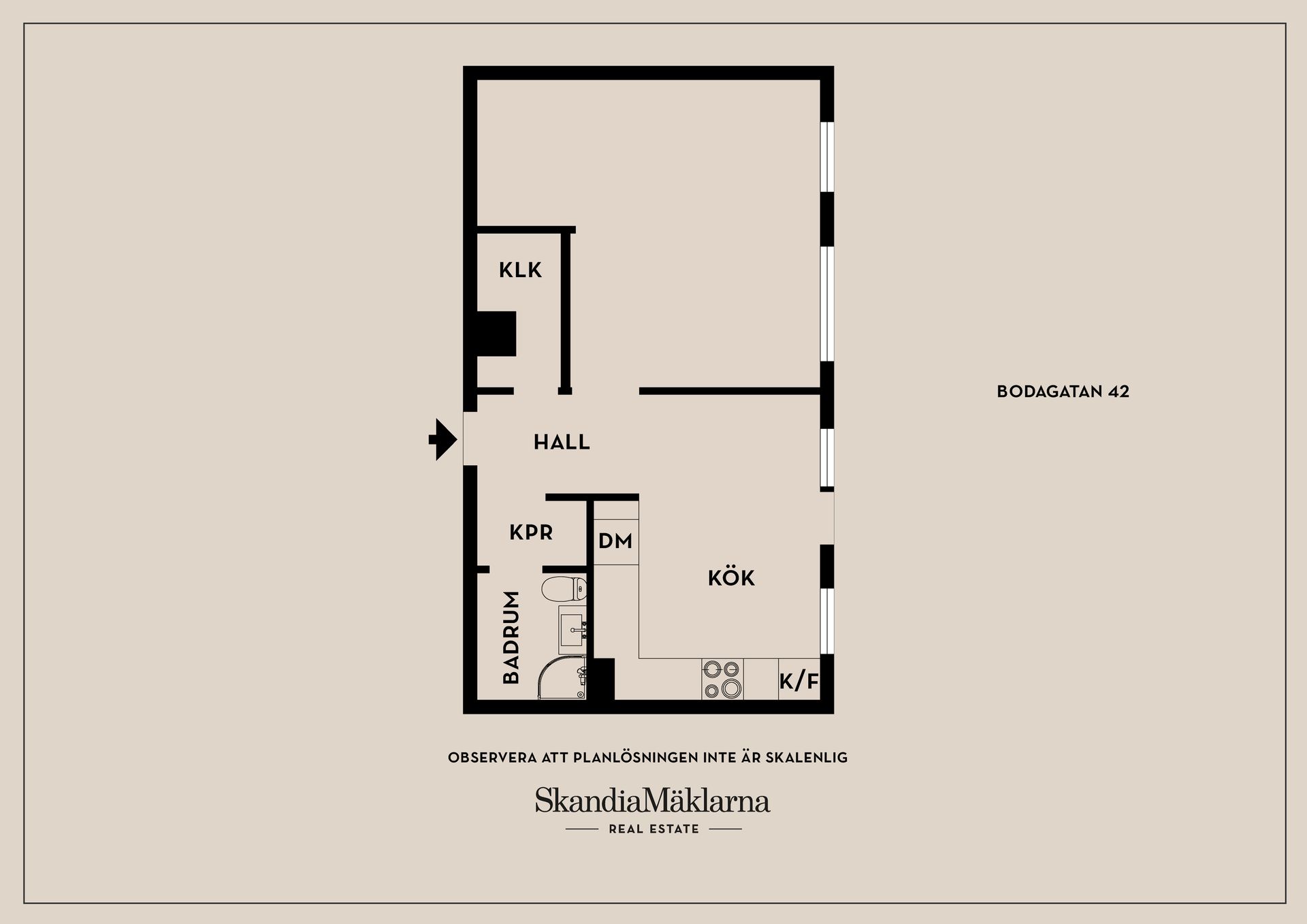 Bostadsrätt, Bodagatan 42, Boda, Borås