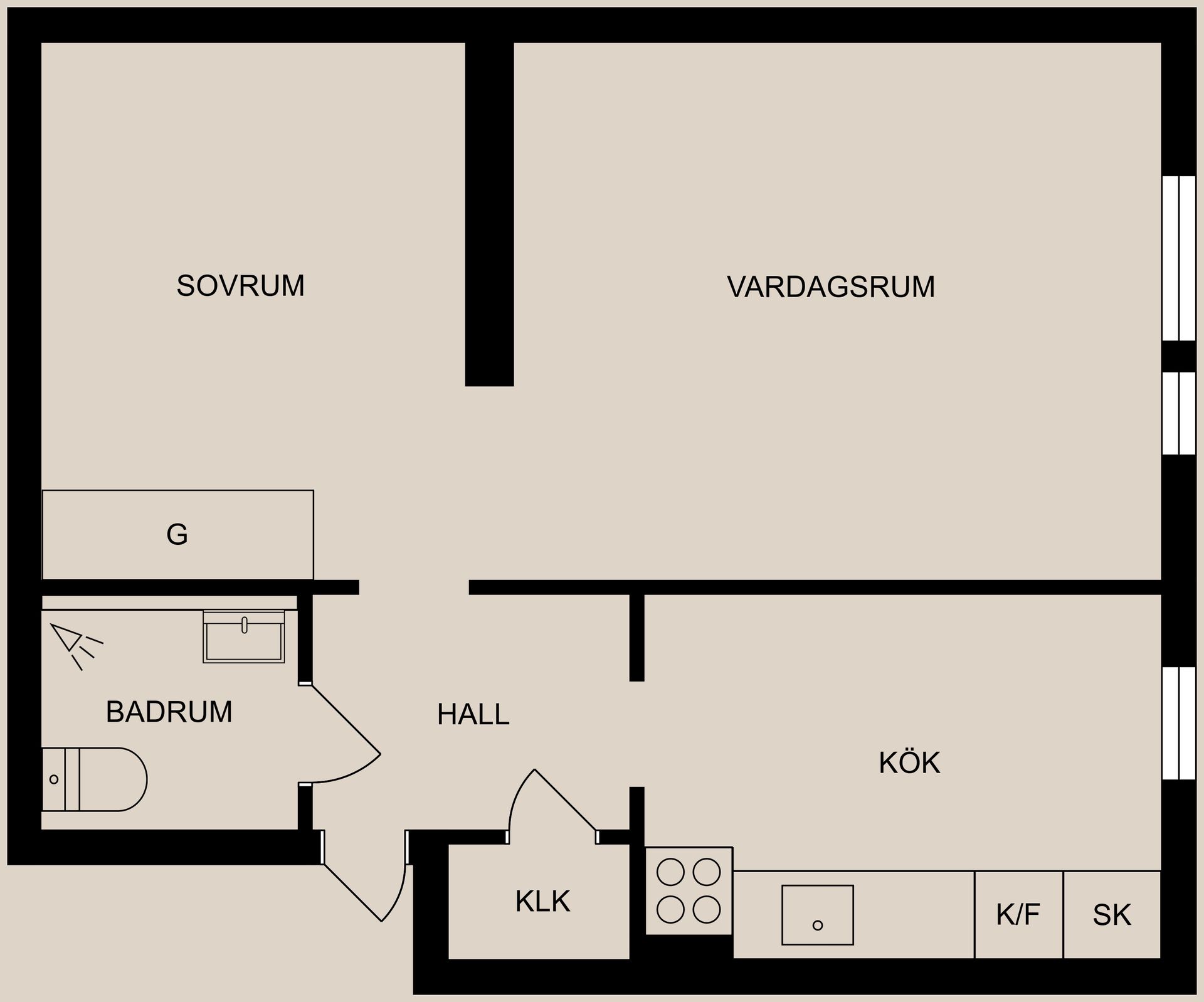 Bostadsrätt, S:t Olofsgatan 40, Centralt, Söder, Norrköping