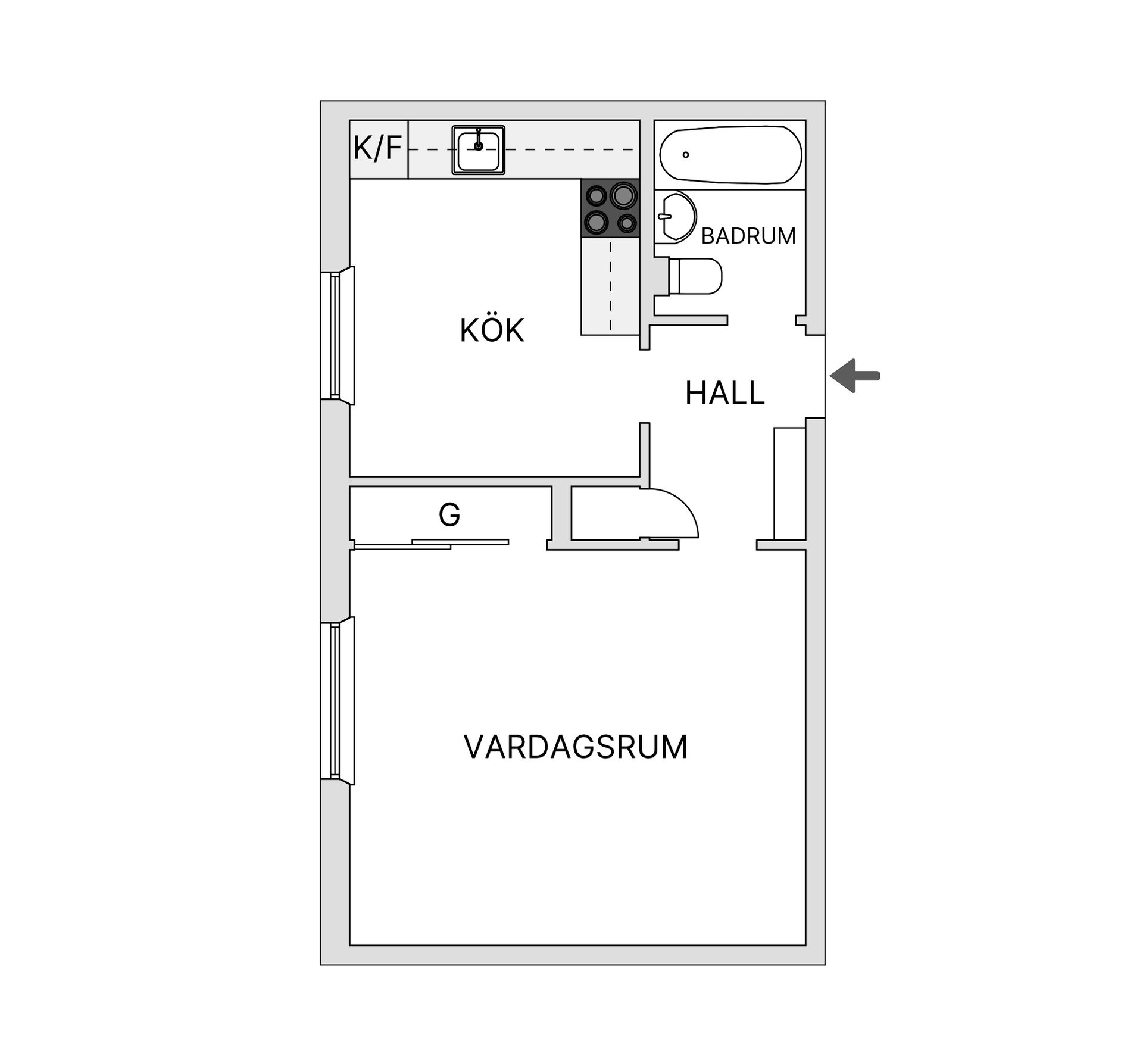 Bostadsrätt, Västerbogatan 5B, Hässleholm - Fredentorp, Hässleholm