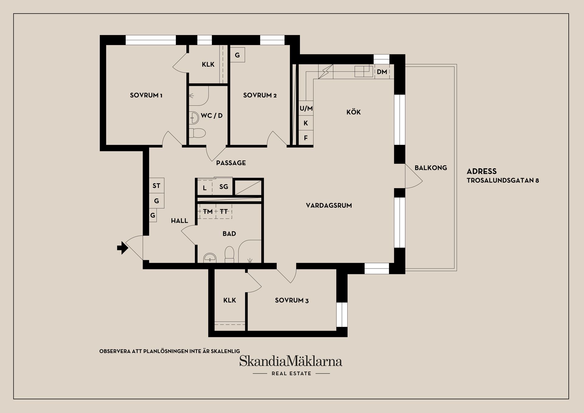 Bostadsrätt, Trosalundsgatan 8, 61932 Trosa, Trosalund, Trosa