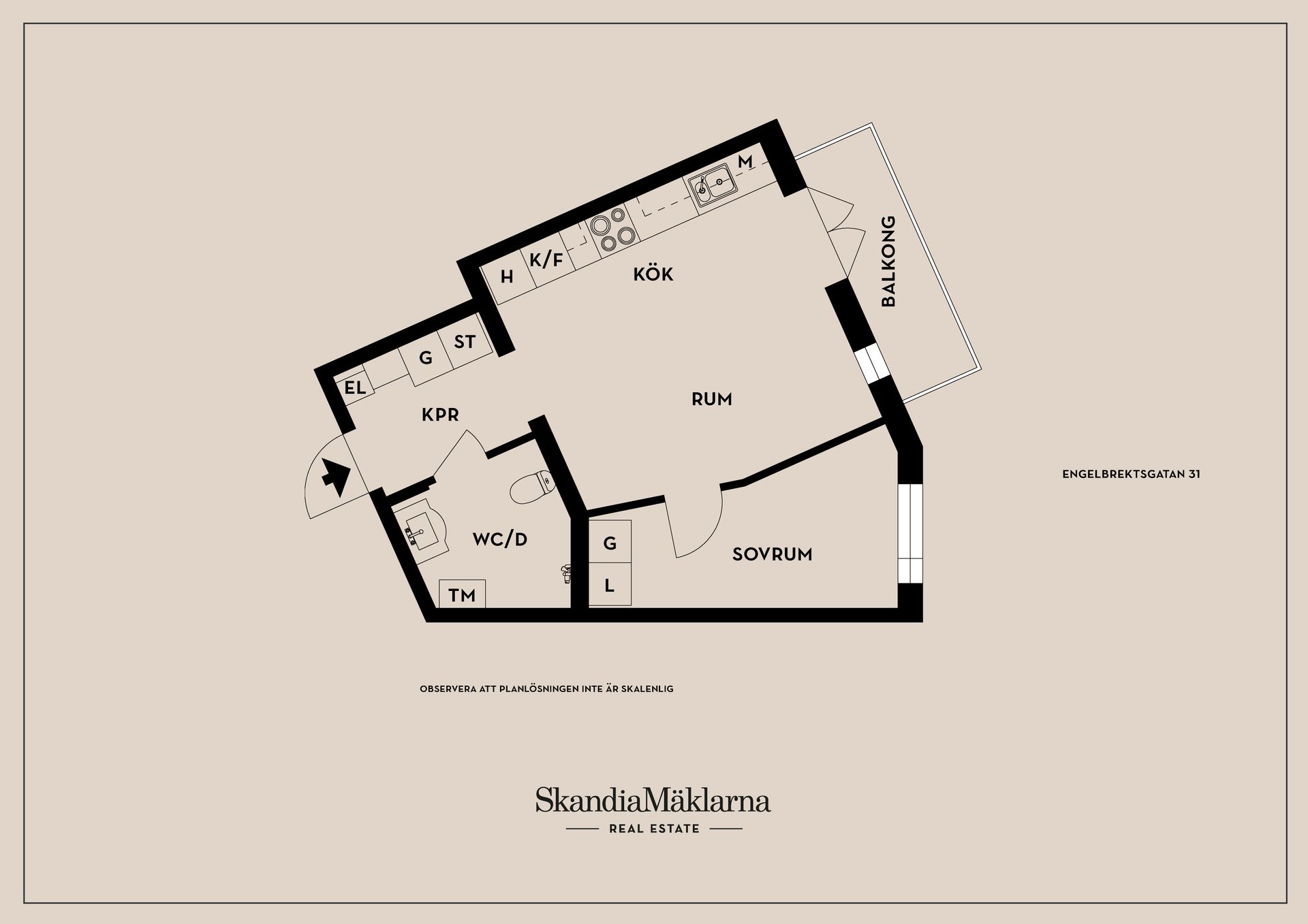 Bostadsrätt, Engelbrektsgatan 31, Vasastaden/centralt, Linköping