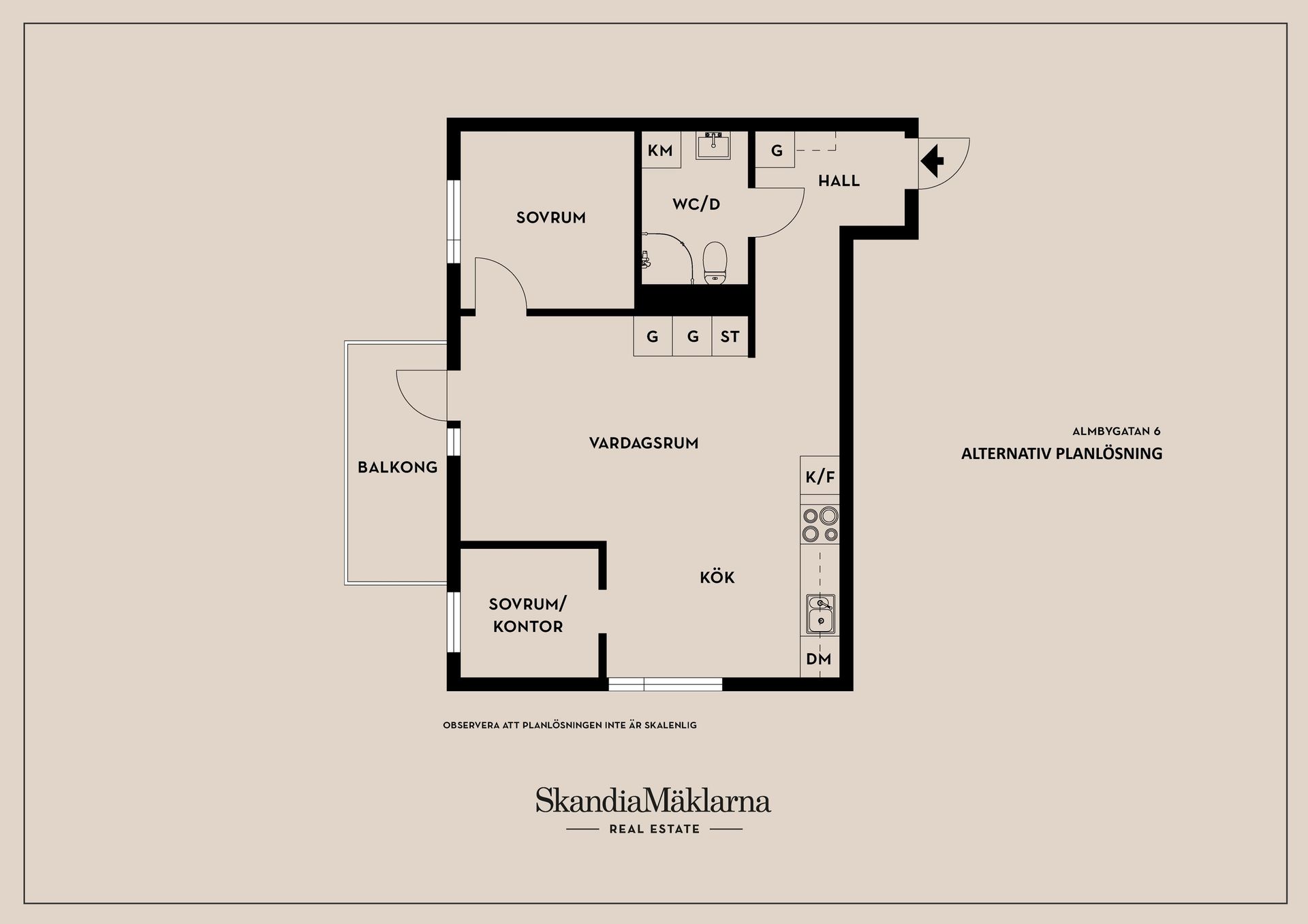 Bostadsrätt, Almbygatan 6, våning 5 av 5, Stockholm