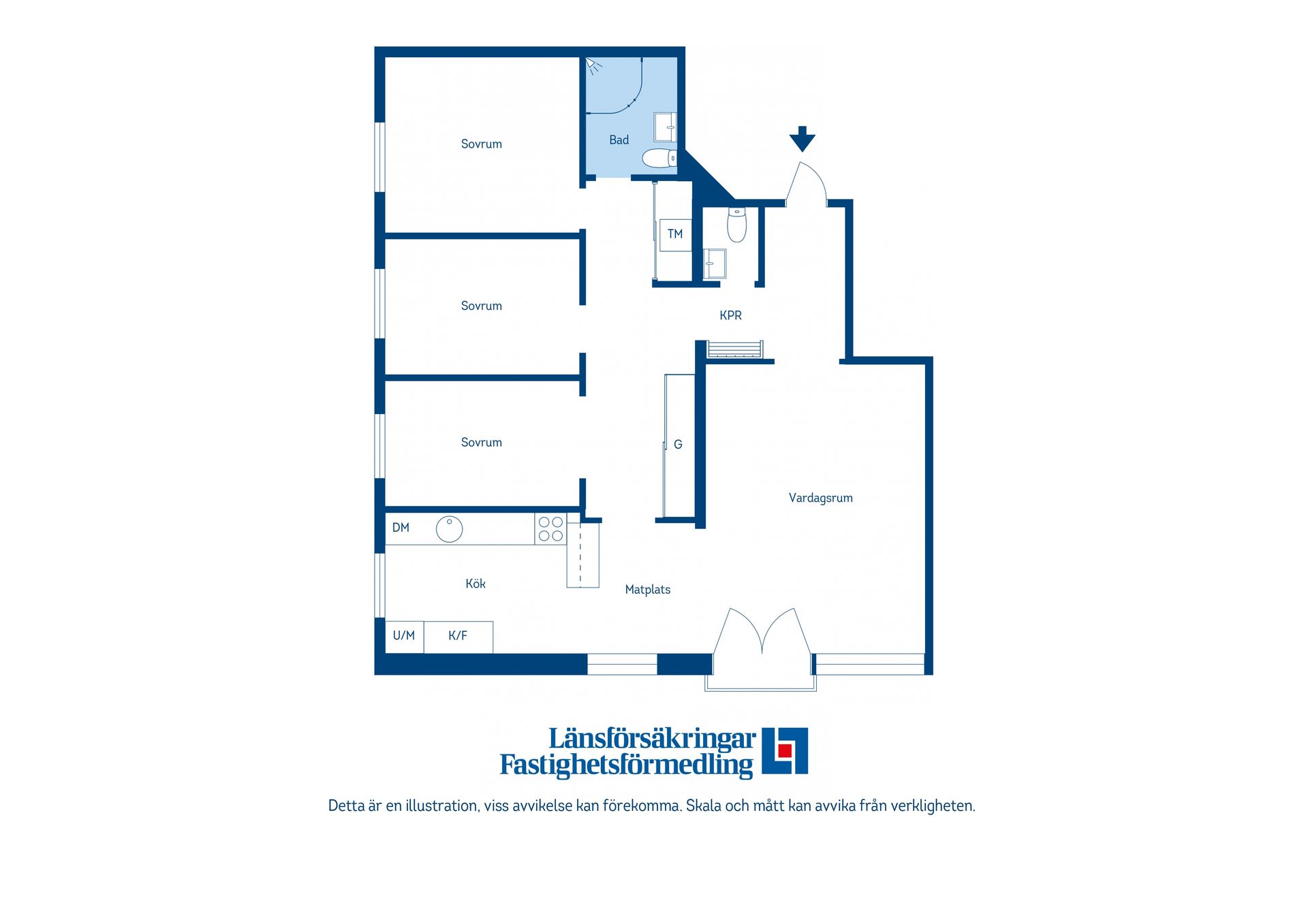 Bostadsrätt, Köpmangatan 1B, Centrum, Skellefteå