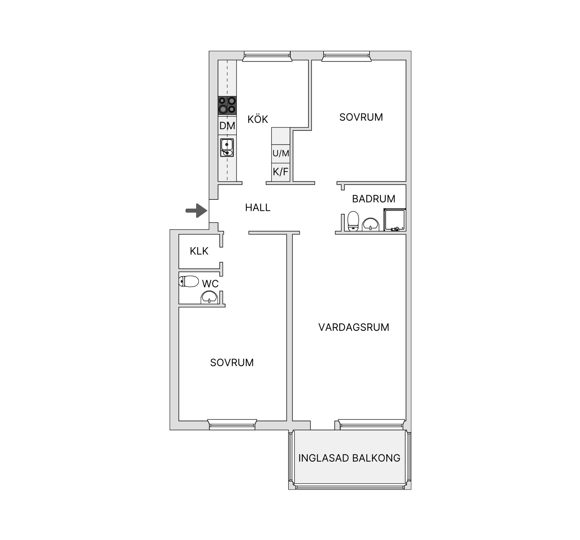 Bostadsrätt, Vattengatan 8, Värnamo