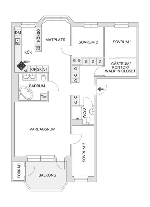 Bostadsrätt, Färgargårdstorget 52, 3 tr., Södermalm - Sofia, Stockholm