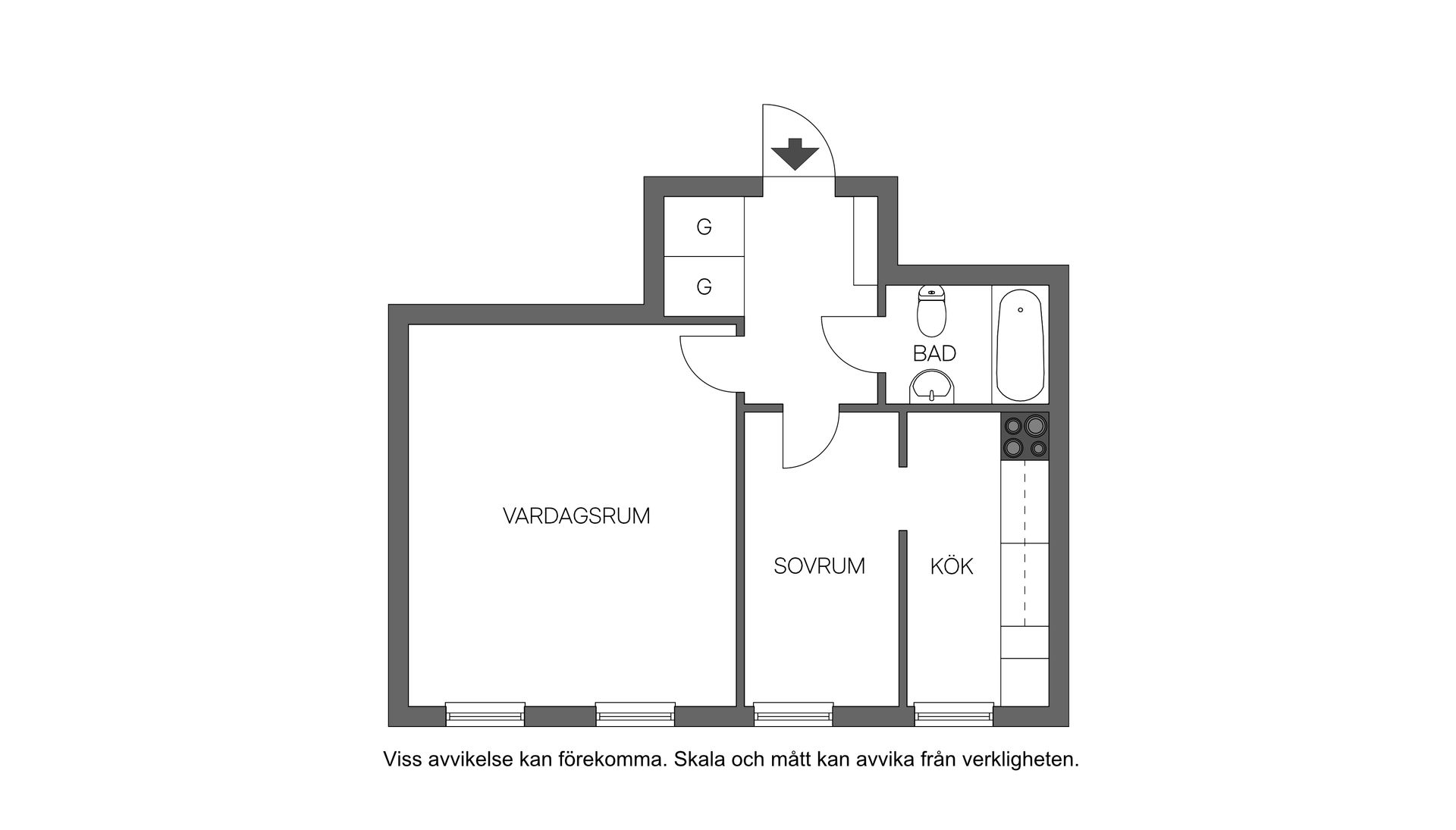 Bostadsrätt, Kungsvägen 18A, Sveaplan, Eskilstuna