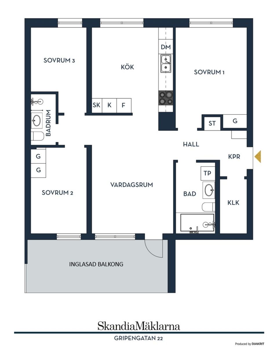Bostadsrätt, Gripengatan 22, Barkarbystaden, Järfälla