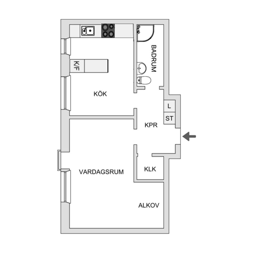 Bostadsrätt, Furulundsgatan 24B, Tullen, Borås
