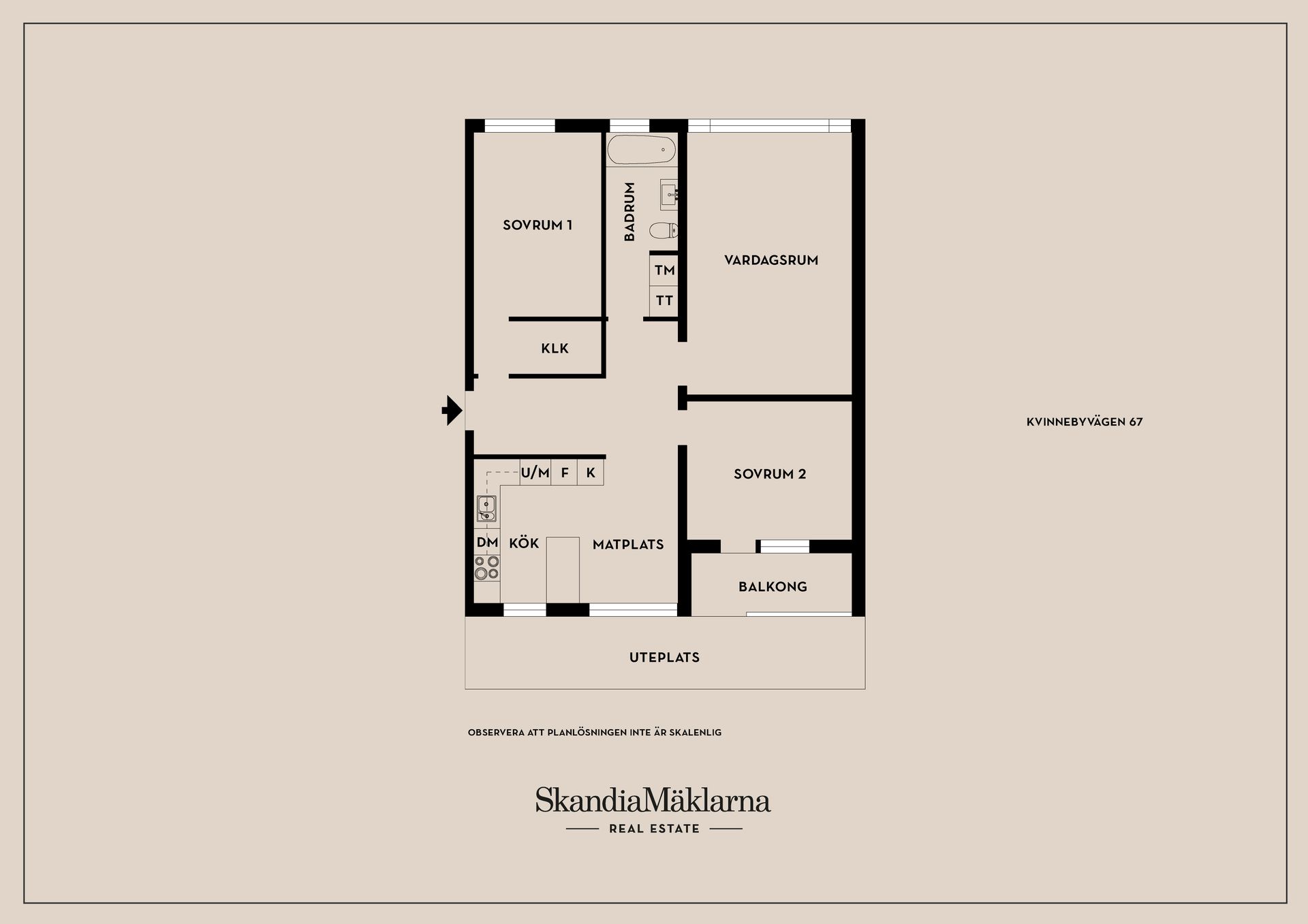 Bostadsrätt, Kvinnebyvägen 67, Hjulsbro/Kvinneby, Linköping