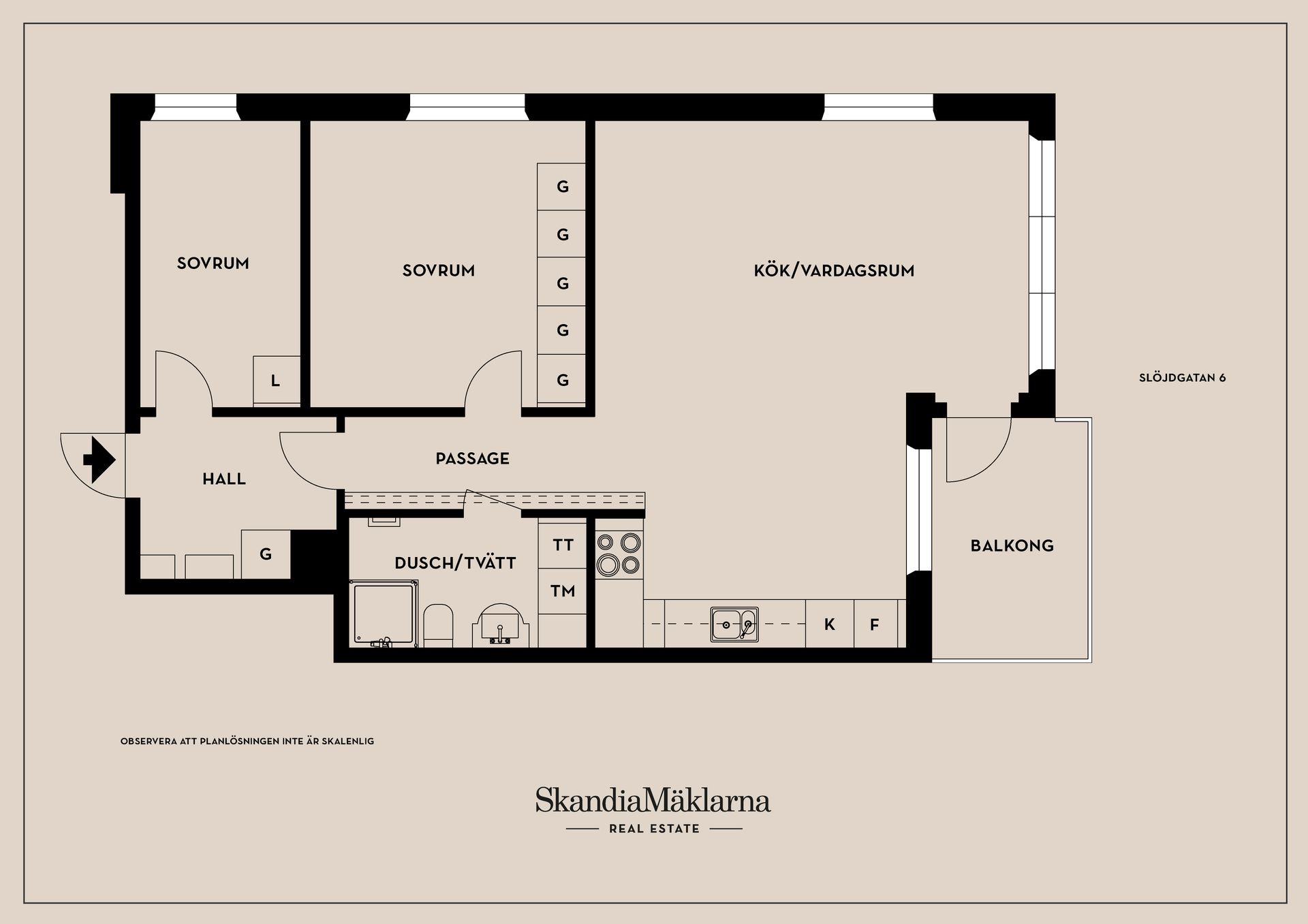 Bostadsrätt, Slöjdgatan 6, Övre Vasastaden, Linköping