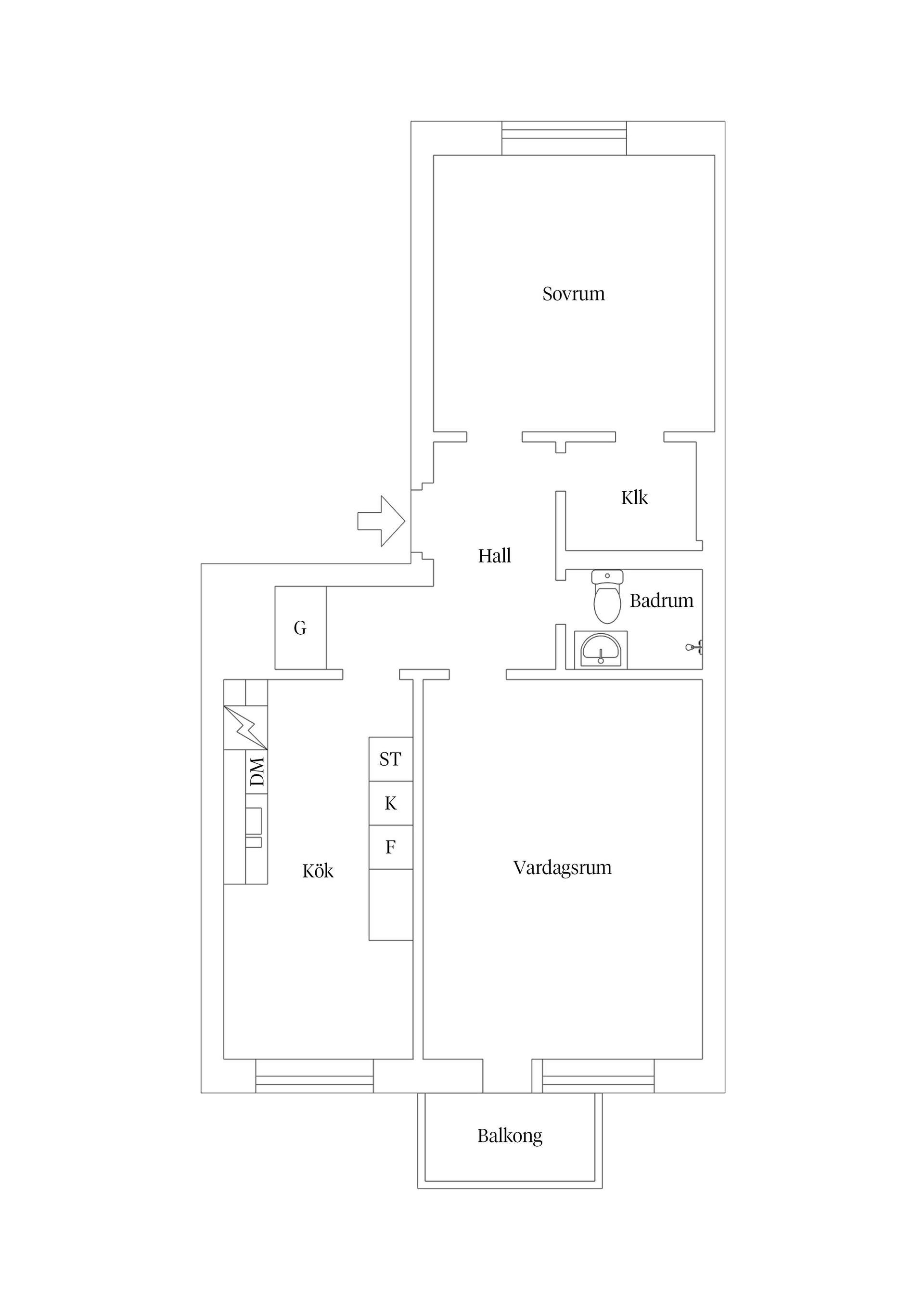 Bostadsrätt, Köpmangatan 50B, Centralt, Östersund