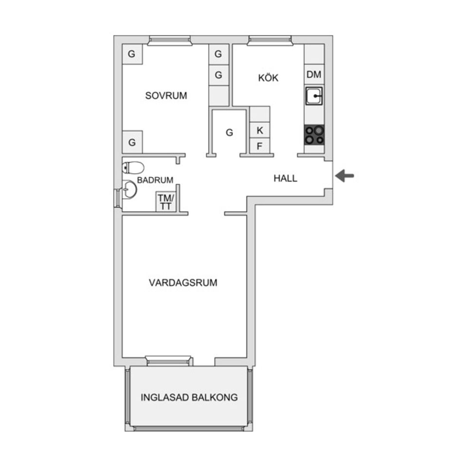 Bostadsrätt, Vindelgatan 3A, Byttorp, Borås
