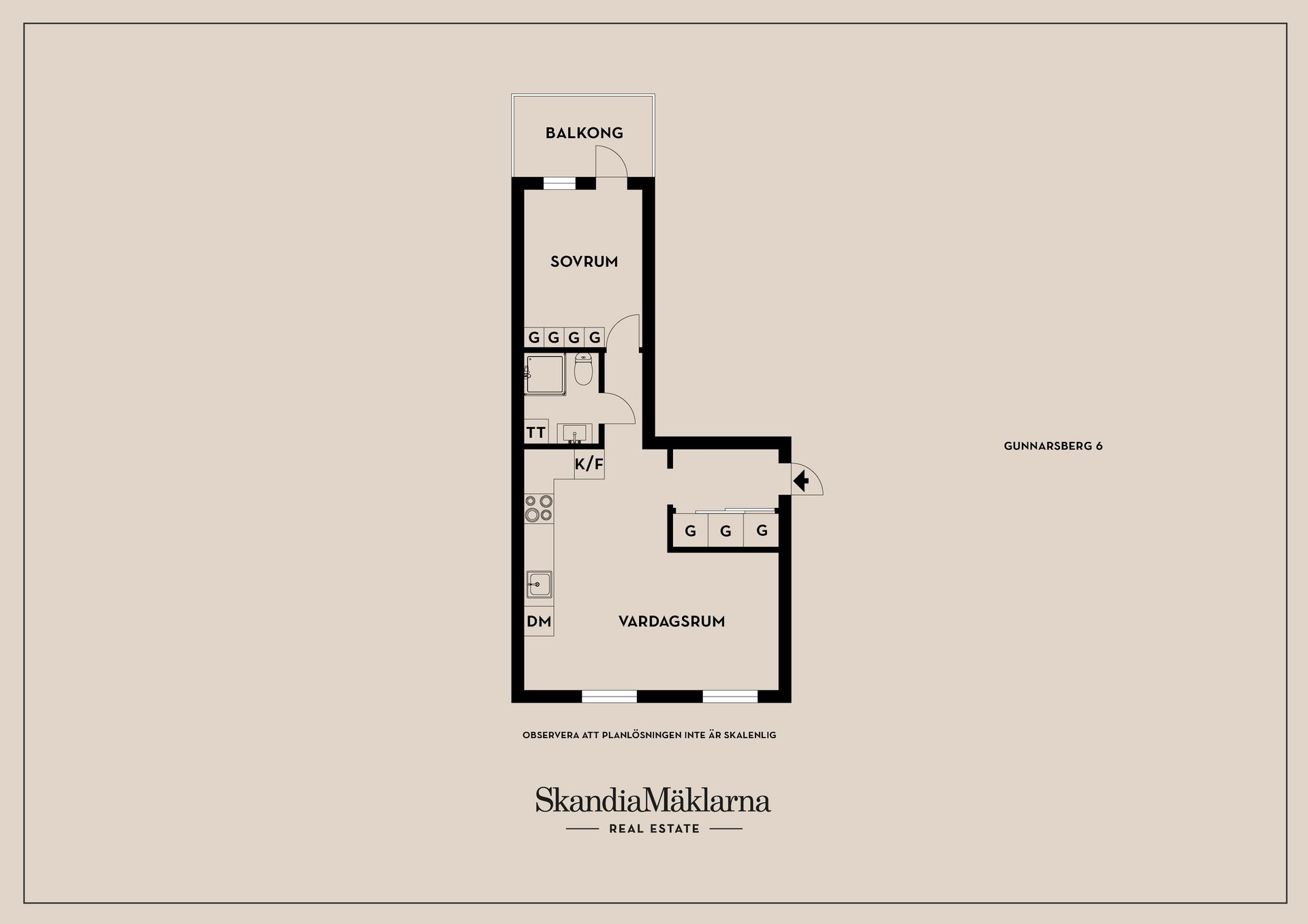 Bostadsrätt, Gunnarsberg 6, Centrum, Kungälv