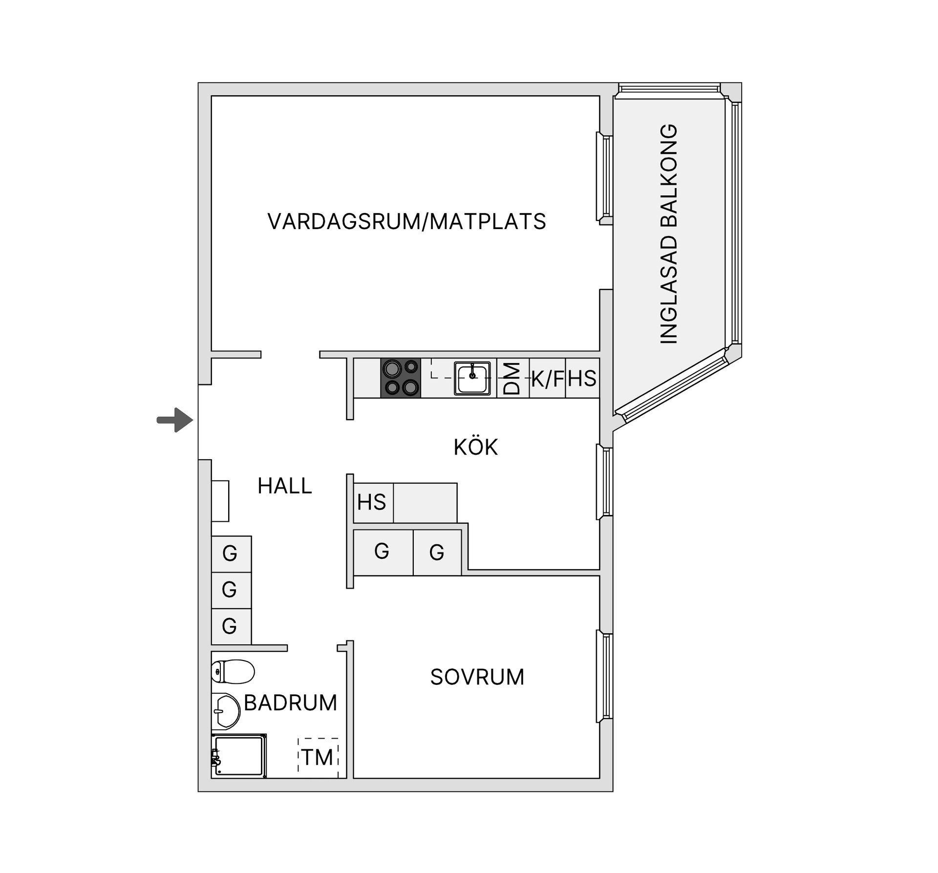 Bostadsrätt, Döbelnsgatan 114A, Norrmalm, Borås