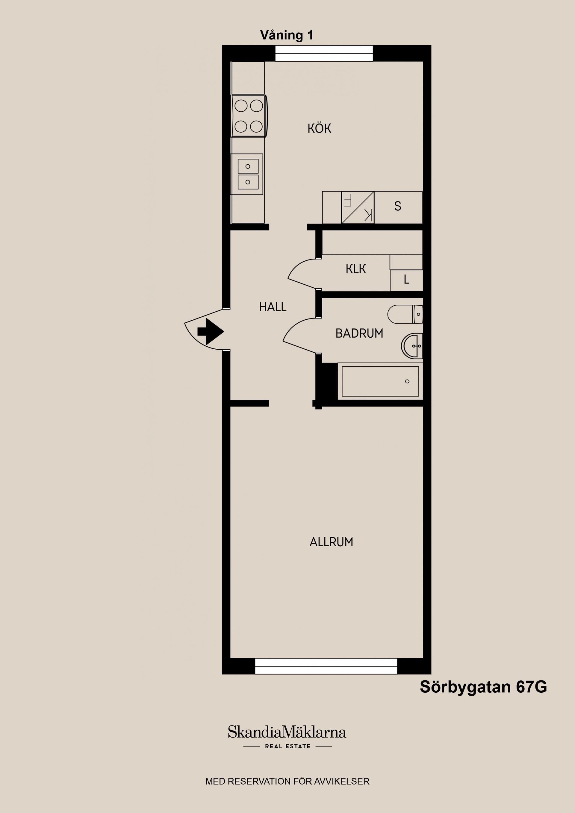 Bostadsrätt, Sörbygatan 67G, Söder/Södertull, Gävle