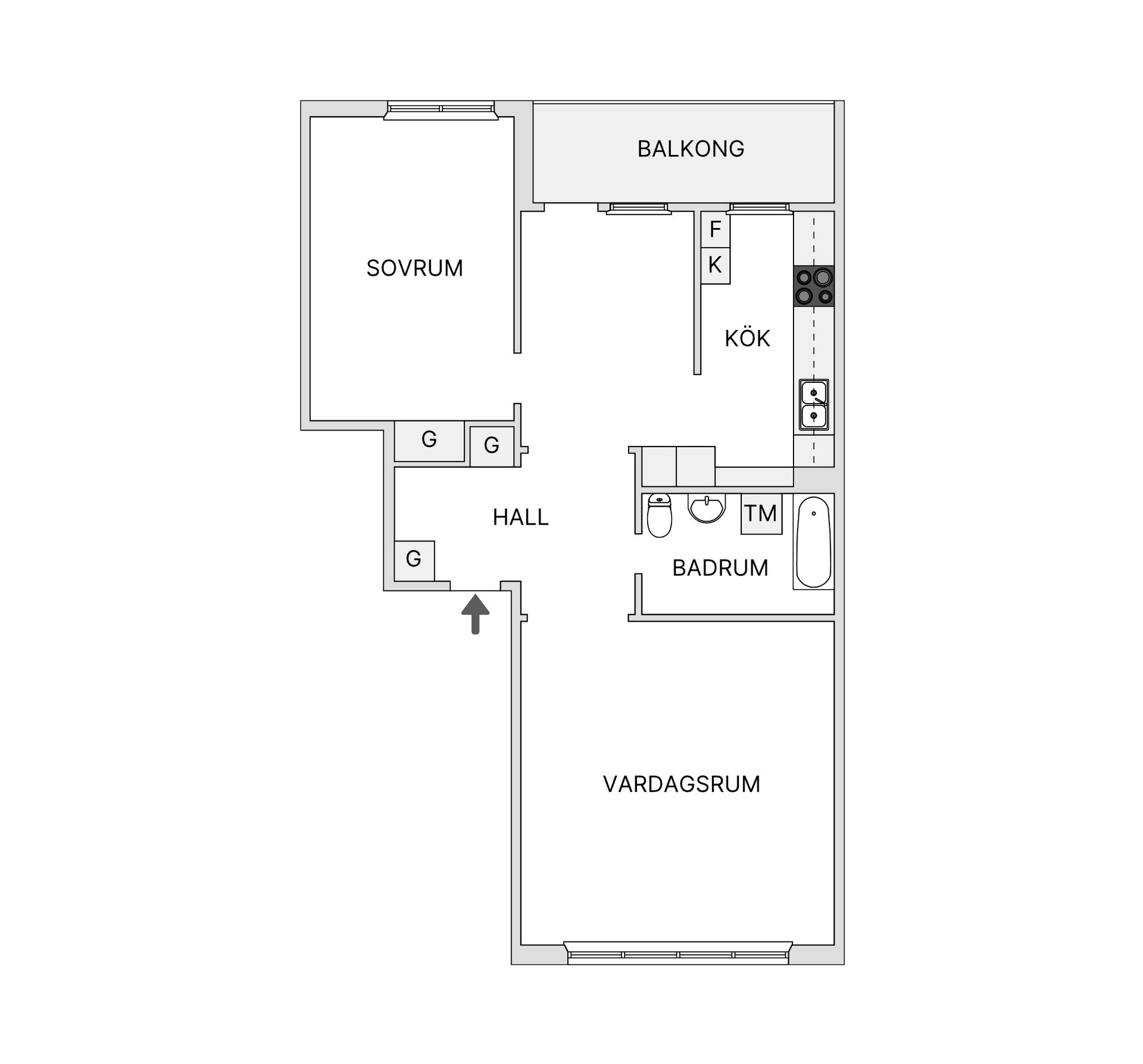Bostadsrätt, Karlsviksvägen 2A, Brunflo, Östersund