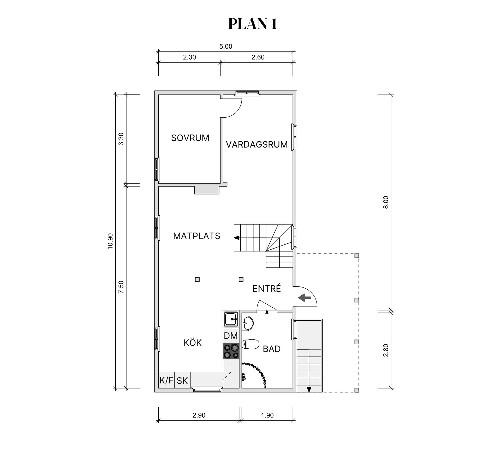 Villa, Bygatan 6, Laholm