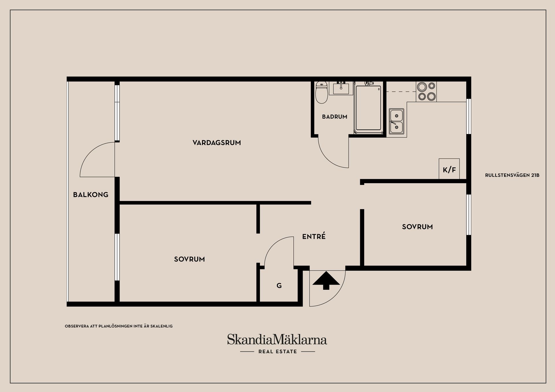 Bostadsrätt, Rullstensvägen 21B, Sandared, Borås