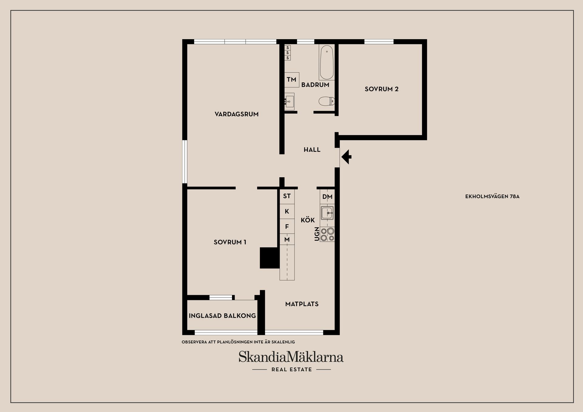 Bostadsrätt, Ekholmsvägen 78A, Ekholmen, Linköping