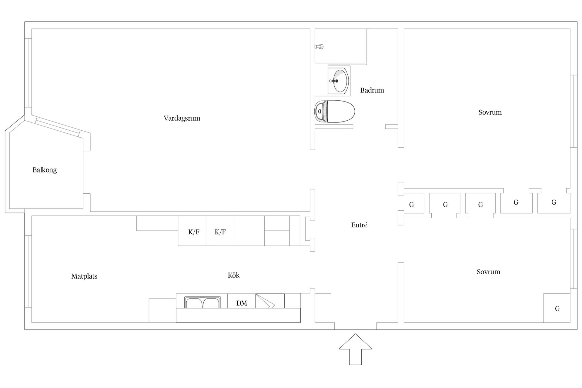Bostadsrätt, Bergsgatan 13B, Väster, Hässleholm