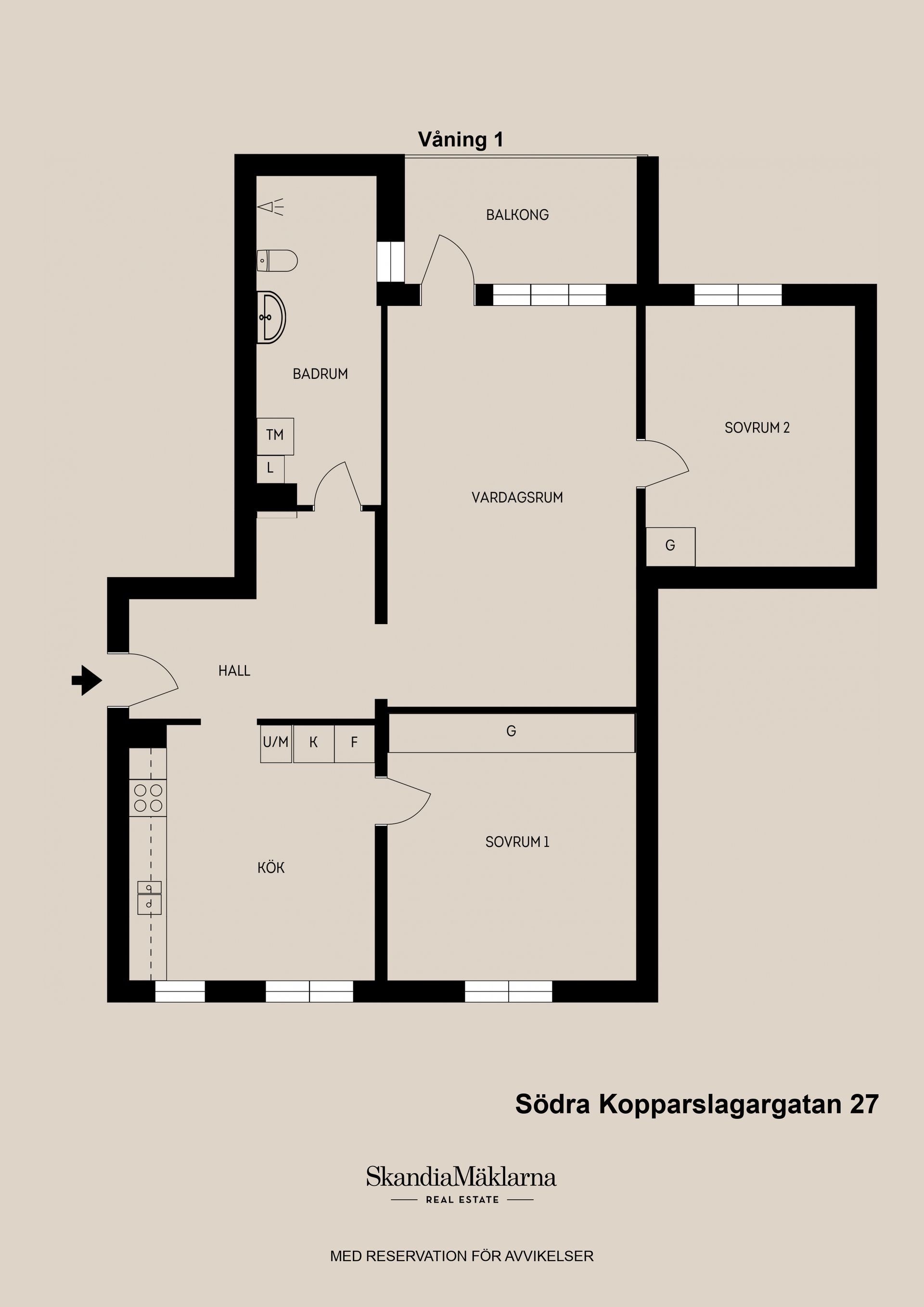 Bostadsrätt, Södra Kopparslagargatan 27, Söder, Gävle