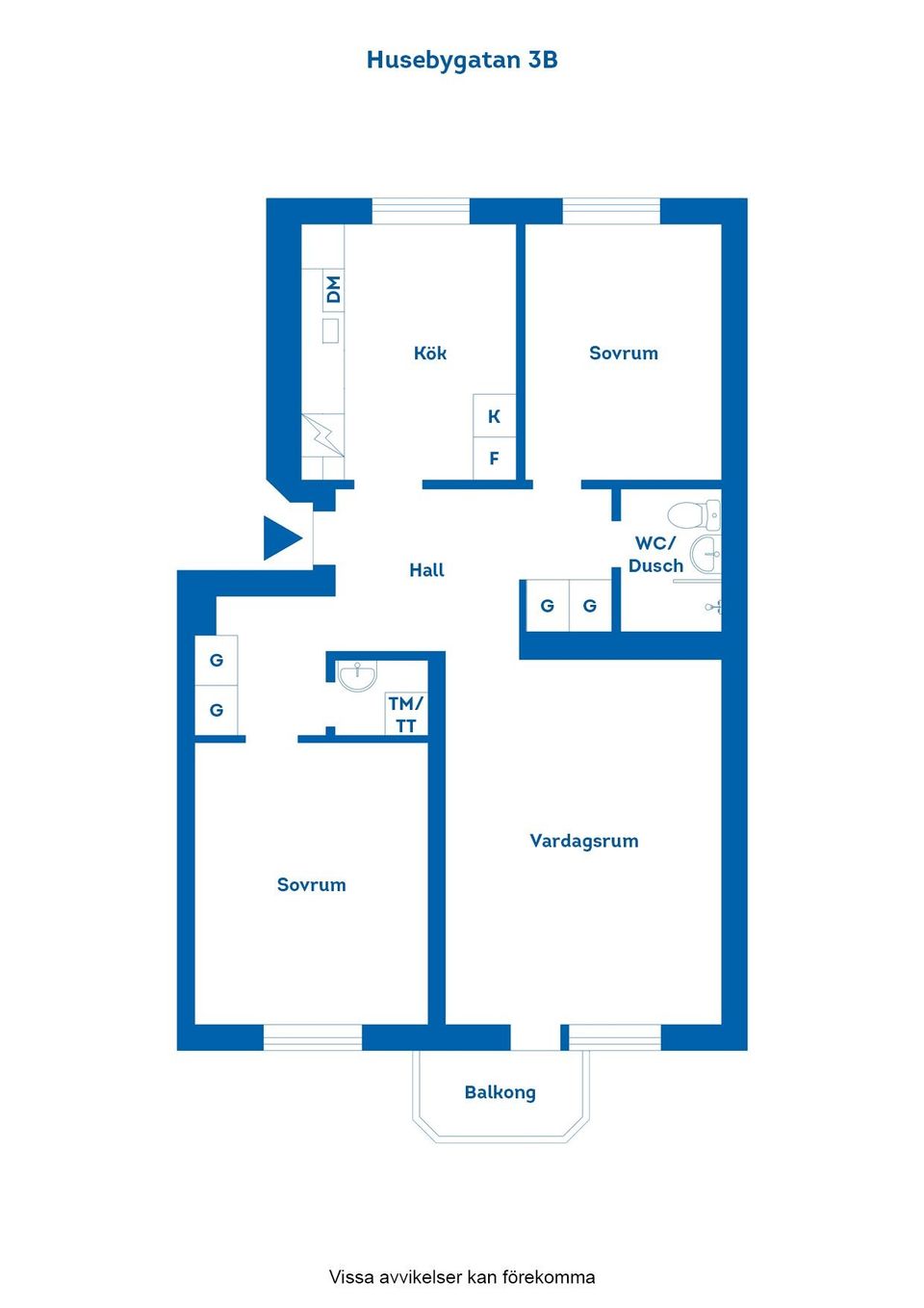 Bostadsrätt, Husebygatan 3B, Oxelbergen, Norrköping