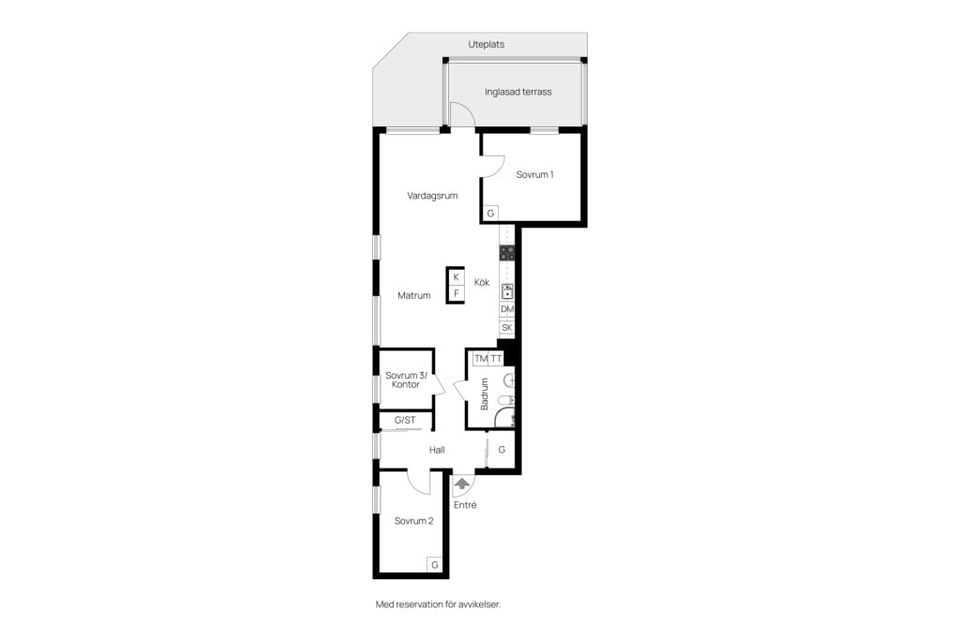 Bostadsrätt, Kyrkogårdsgatan 19, Centrum / Druvefors, Borås