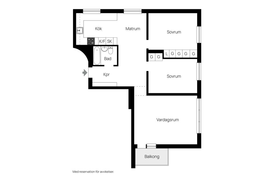 Bostadsrätt, Gnejsvägen 8 A, Eriksberg, Uppsala