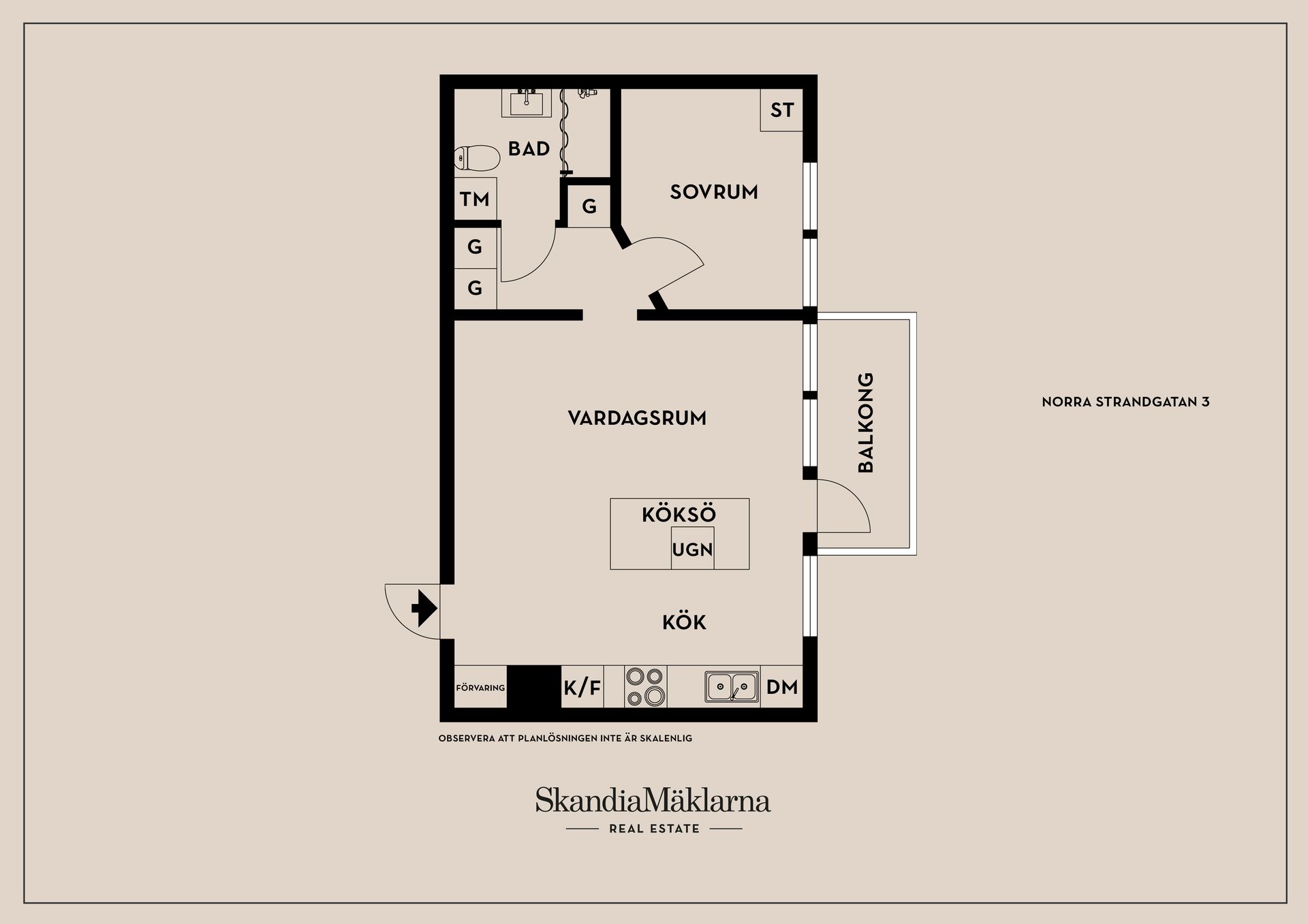 Bostadsrätt, Norra Strandgatan 3, Tingvallastaden, Karlstad
