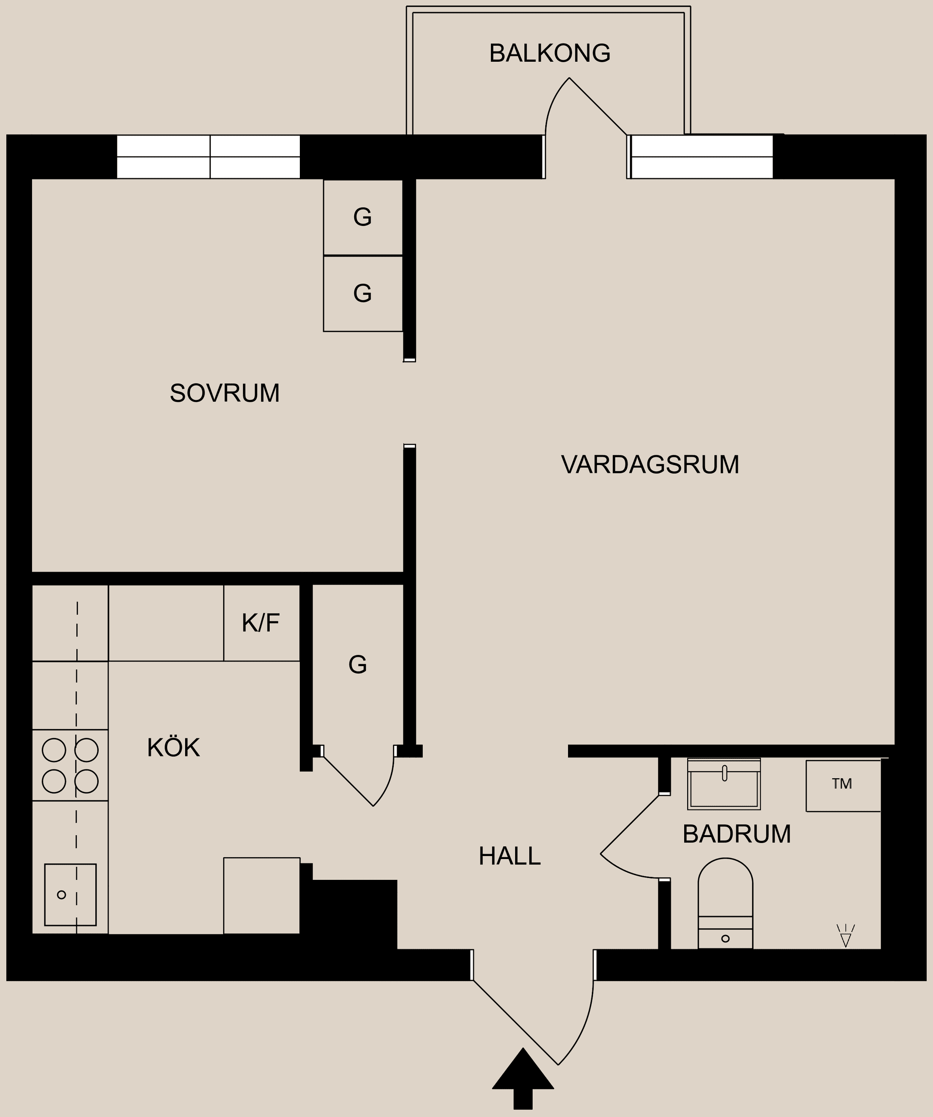 Bostadsrätt, Odalgatan 23B, Centralt, Öster, Norrköping