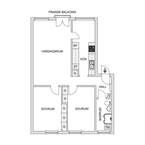 Bostadsrätt, Järnvägsgatan 31A, Hässleholm - Centralt, Hässleholm
