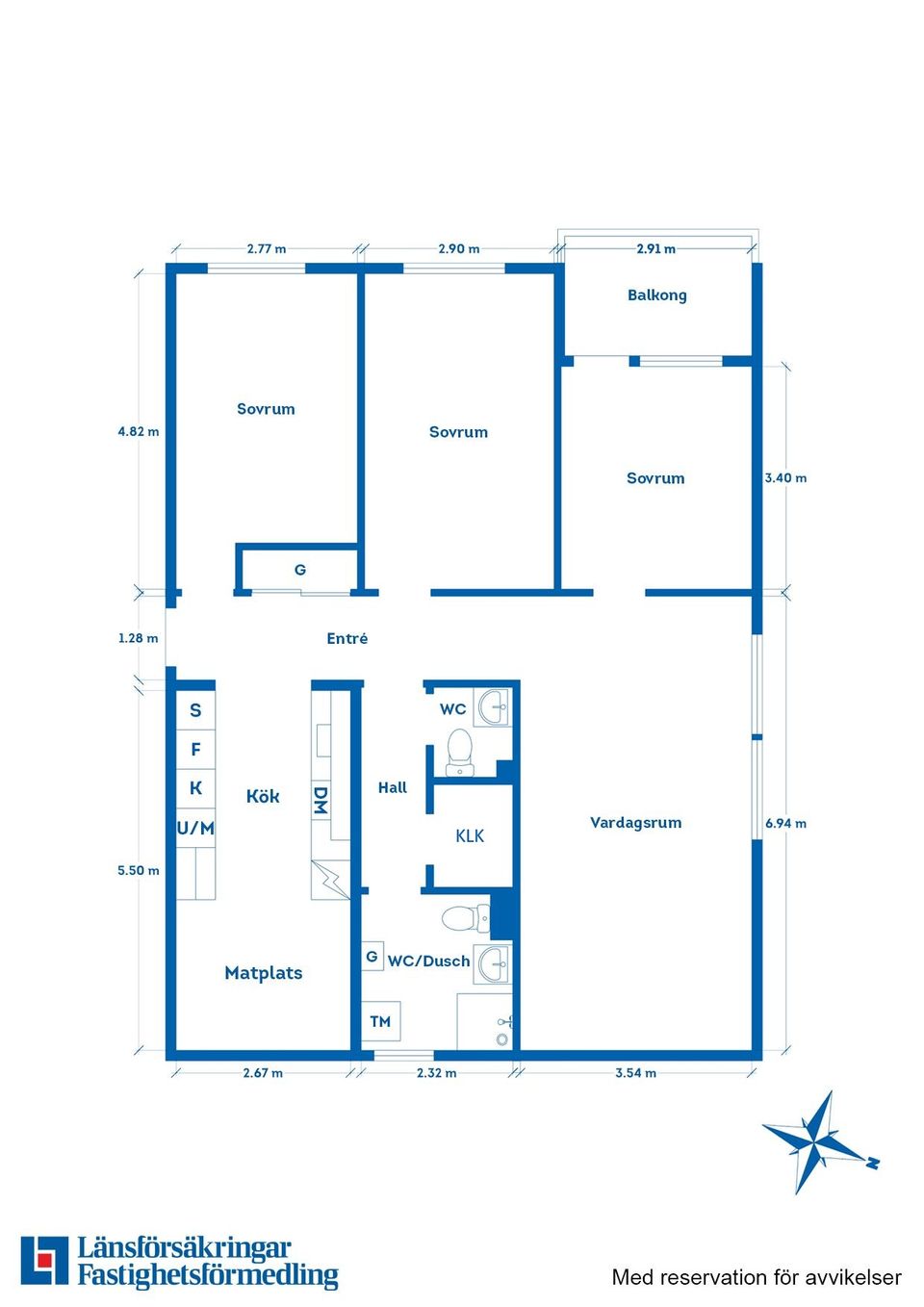 Bostadsrätt, Strandvägen 26B, 2 vån, Strandvägen , Motala