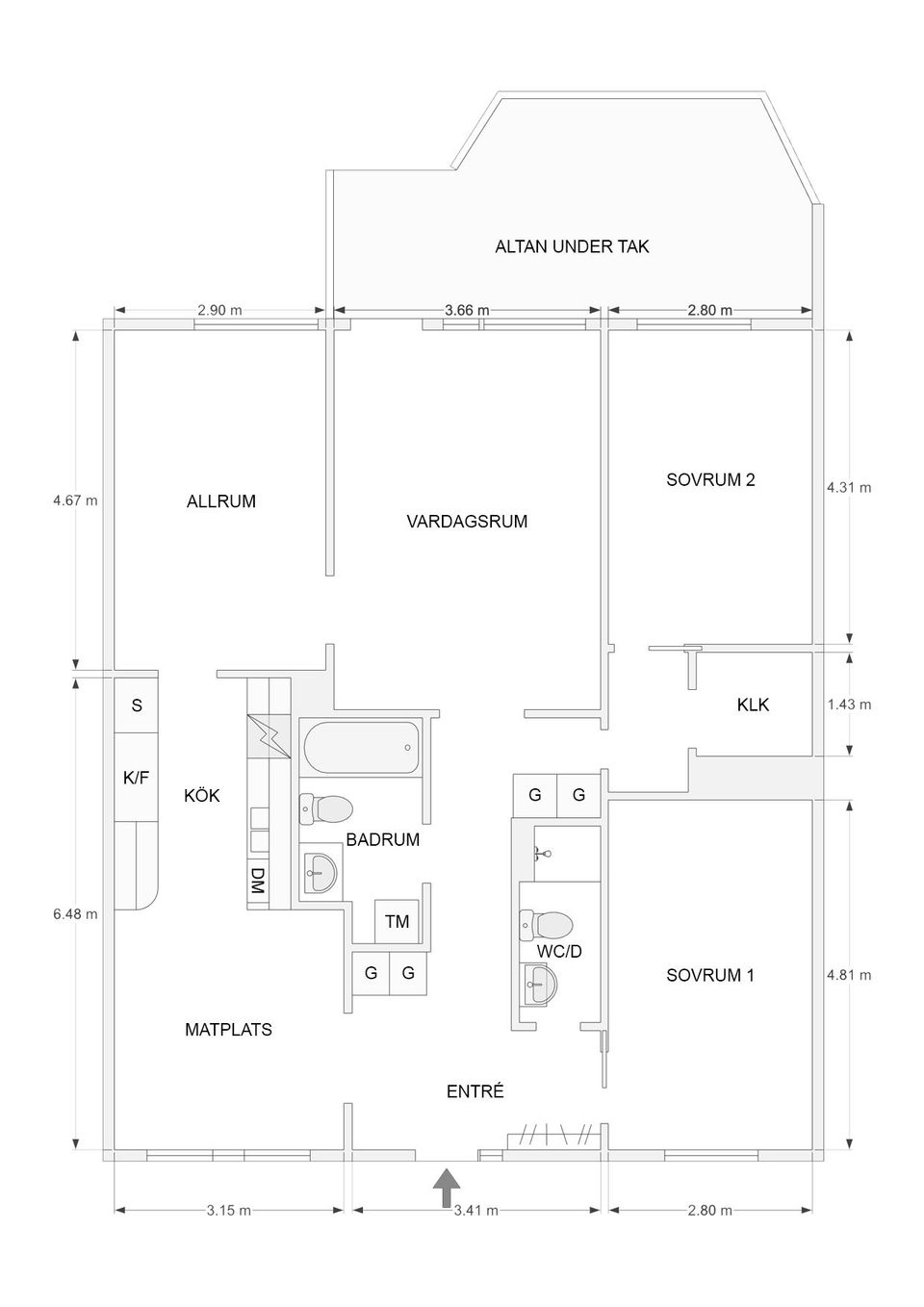 Bostadsrätt, Strågatan 17, Markplan, Vidingsjö, Linköping