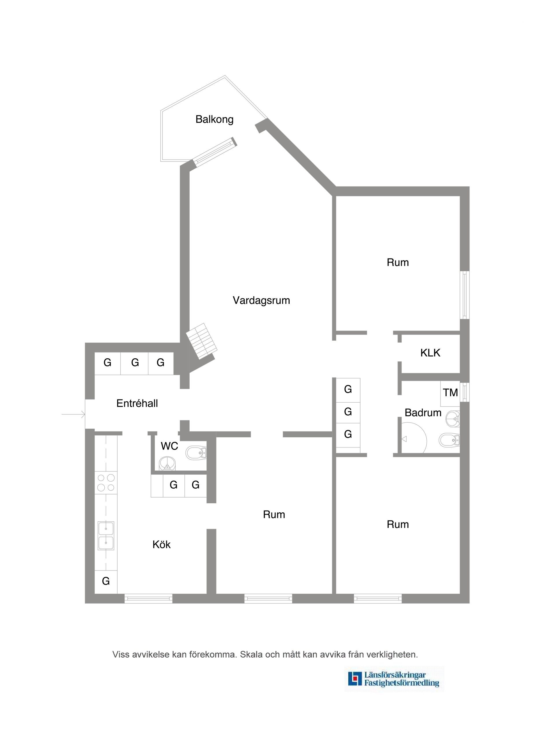 Bostadsrätt, Glasgatan 12A, Centrum, Köping