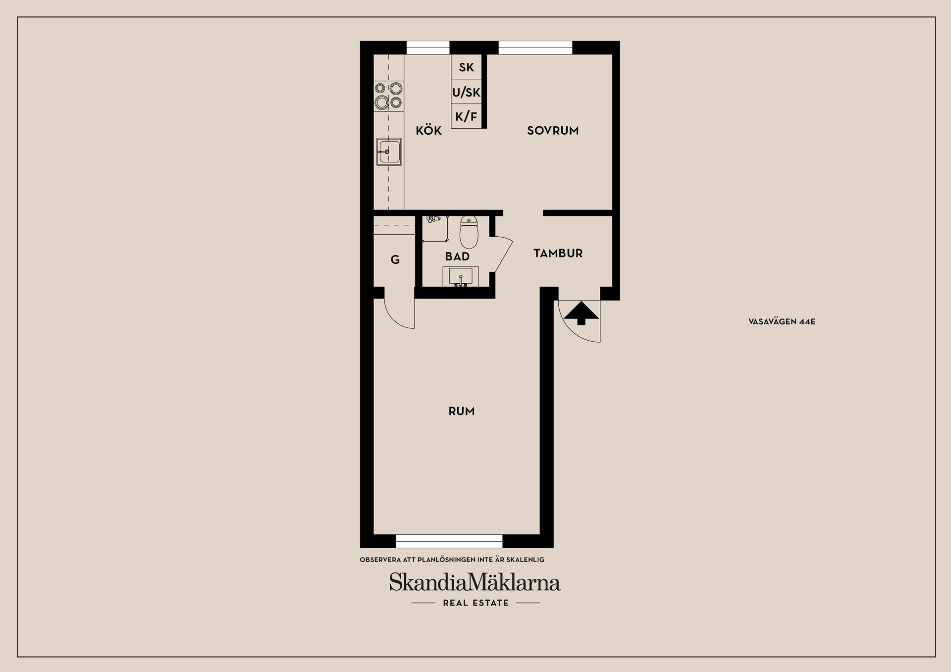 Bostadsrätt, Vasavägen 44E, Centralt/Vasastaden, Linköping