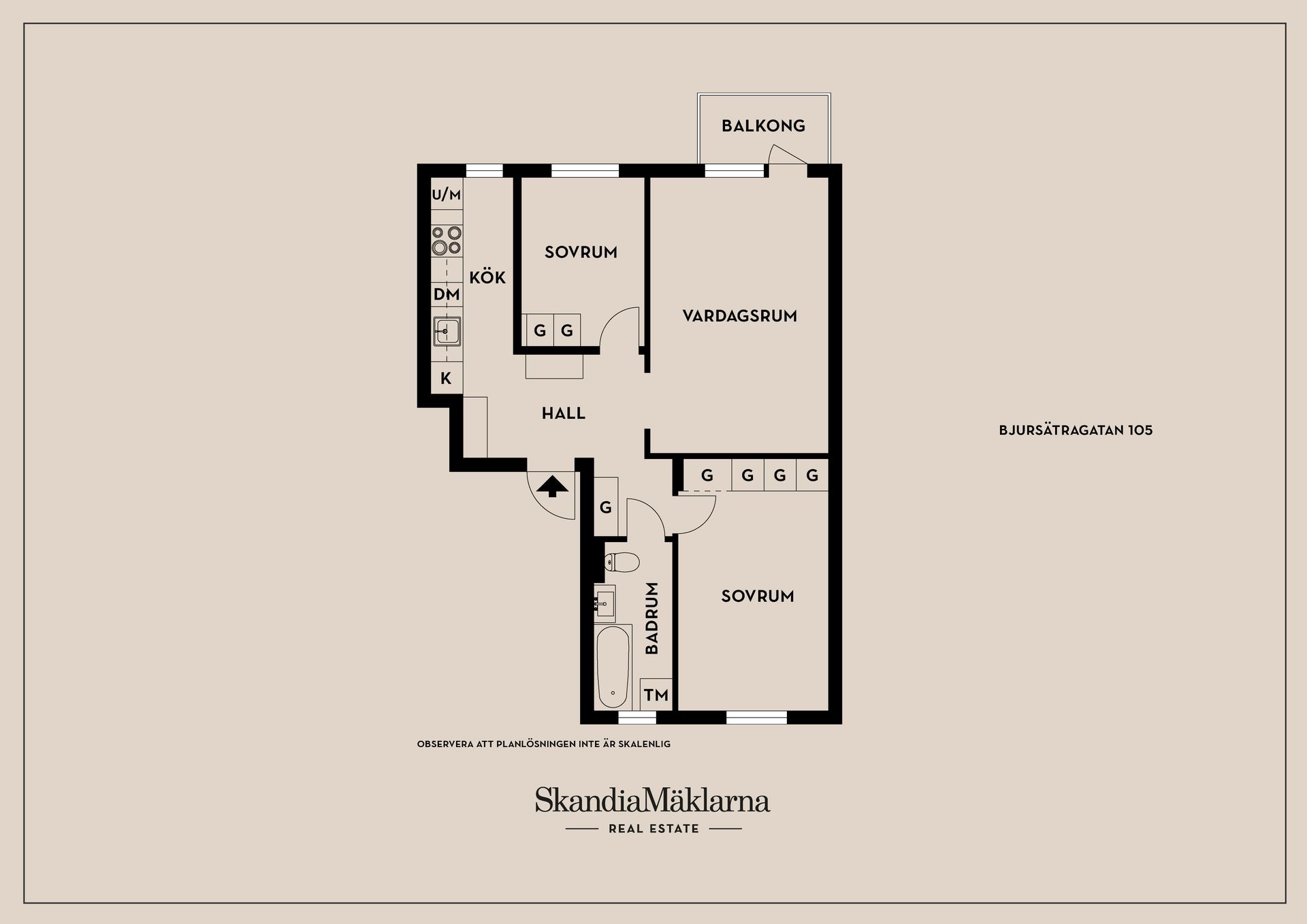 Bostadsrätt, Bjursätragatan 105, Rågsved, Stockholm