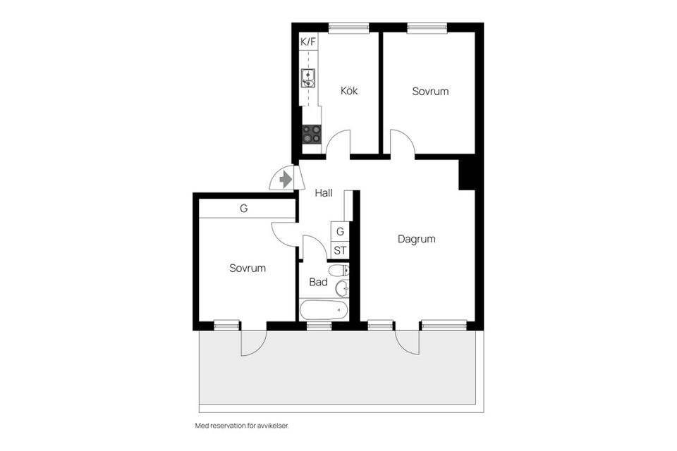 Bostadsrätt, Hedvägen 88, City, Trelleborg