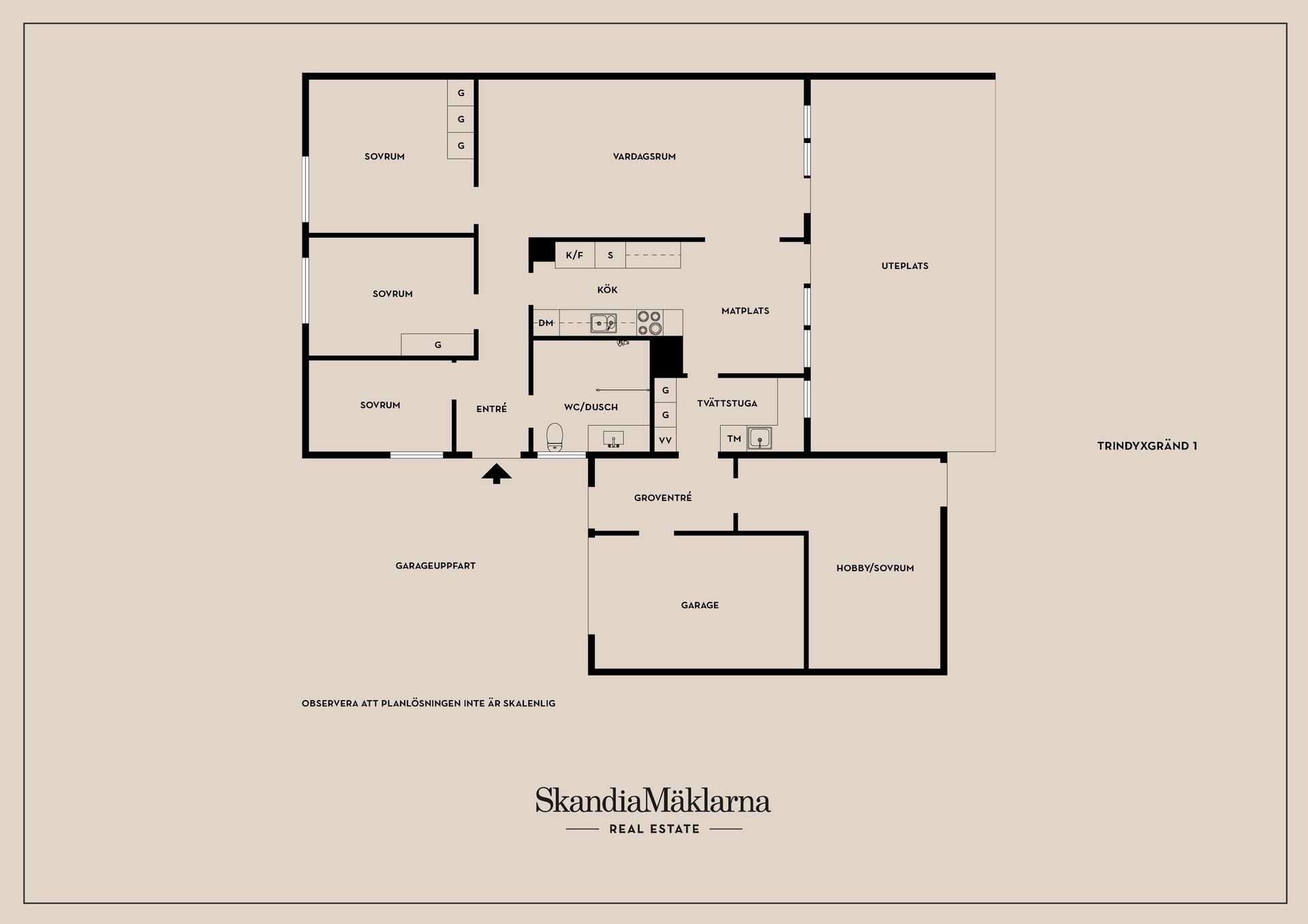 Villa, Trindyxgränd 1, Ryttarhagen, Mjölby