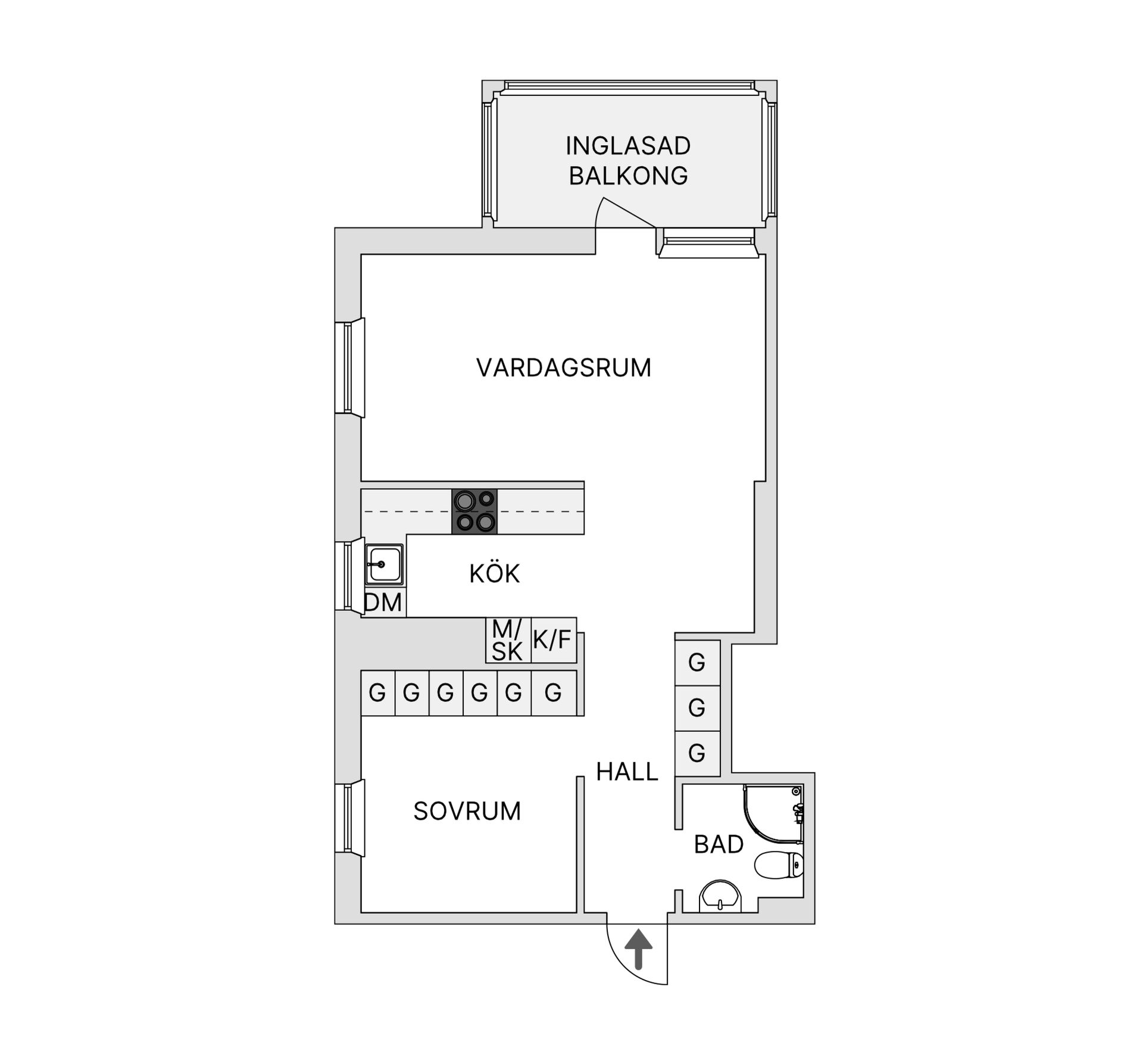 Bostadsrätt, Köpmangatan 8B, Centrum, Skellefteå