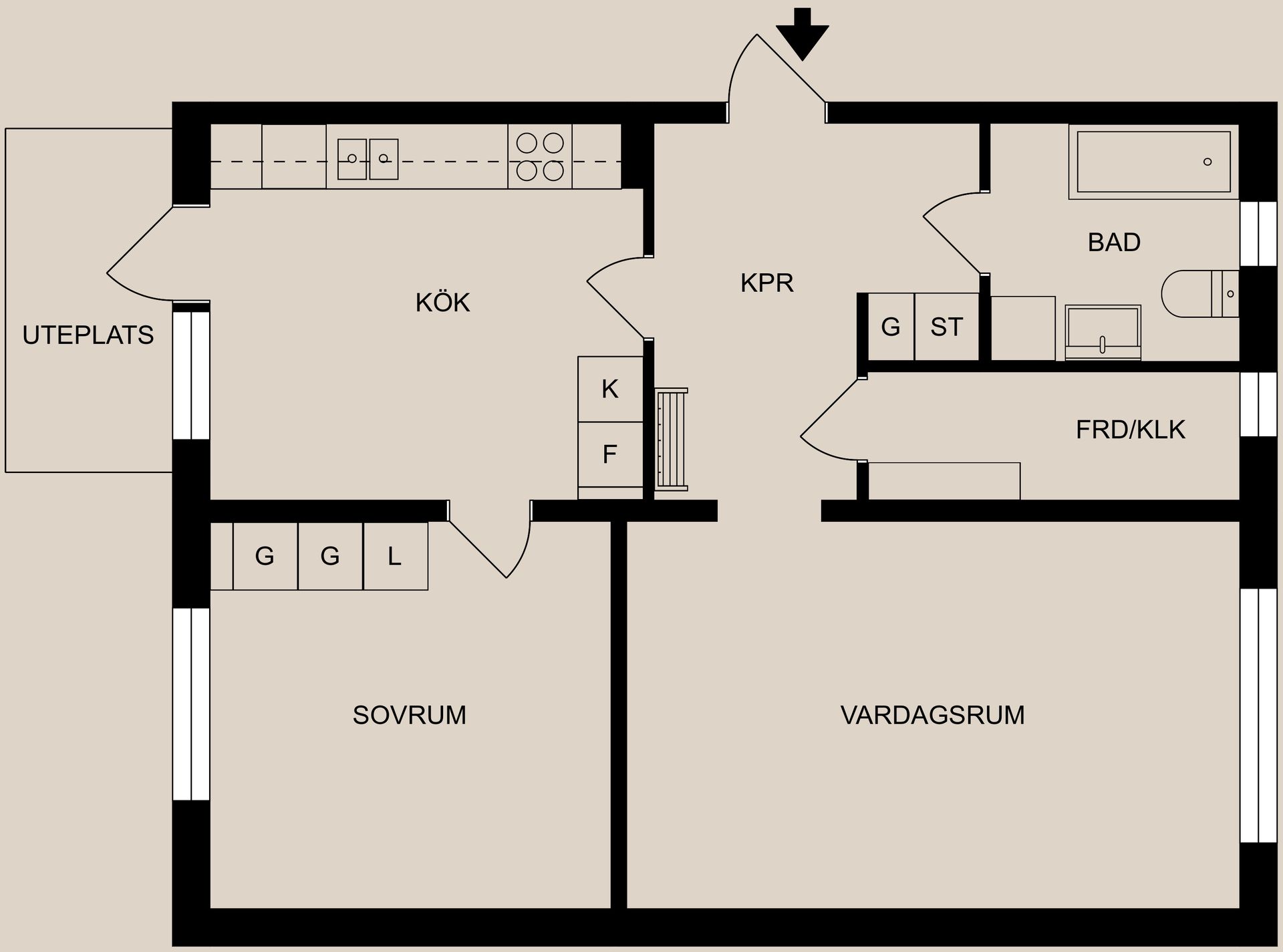 Bostadsrätt, Höjdvägen 3B, Finspång - Centralt, Finspång