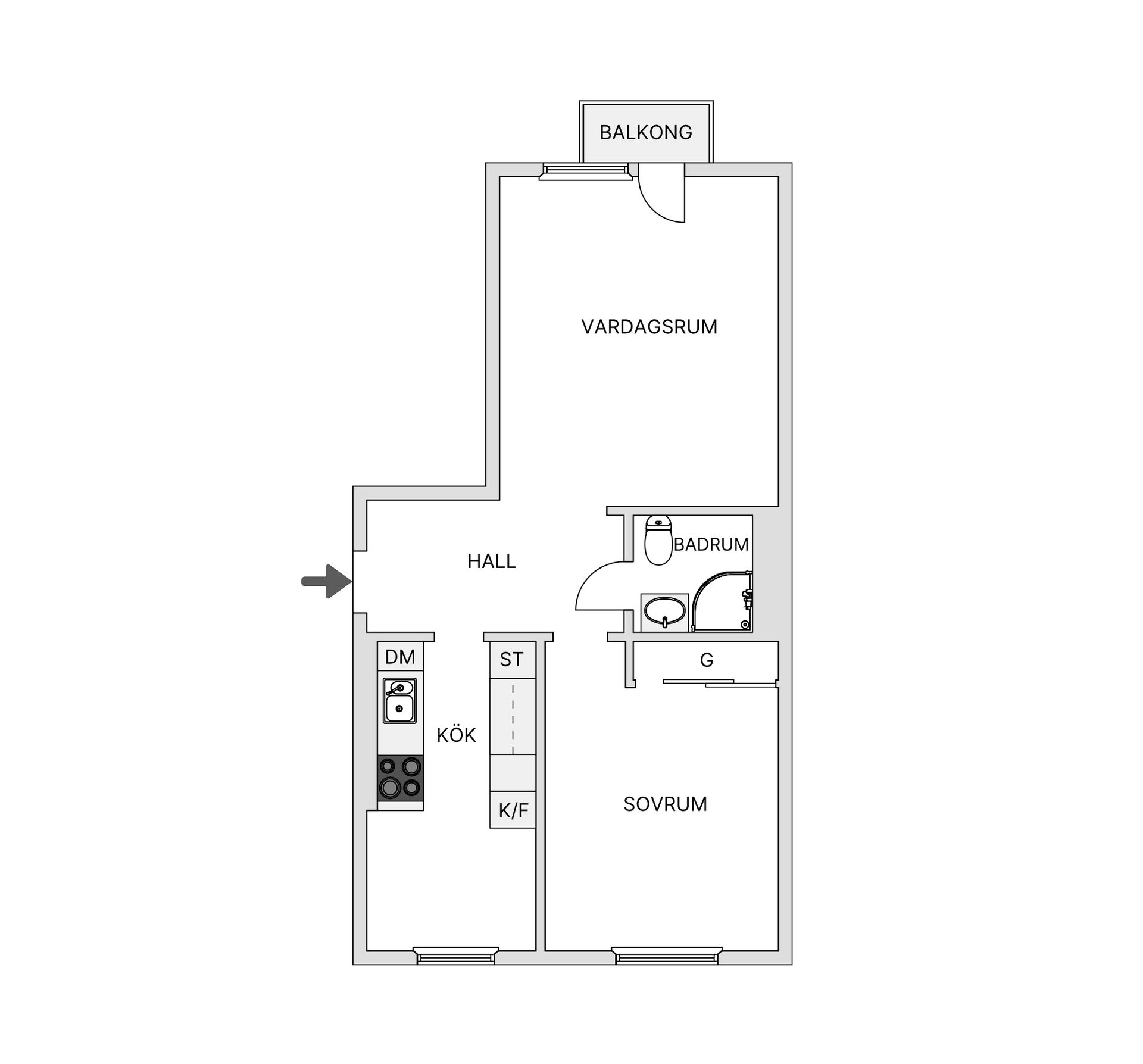 Bostadsrätt, Rådhusgatan 61B, Söder, Östersund