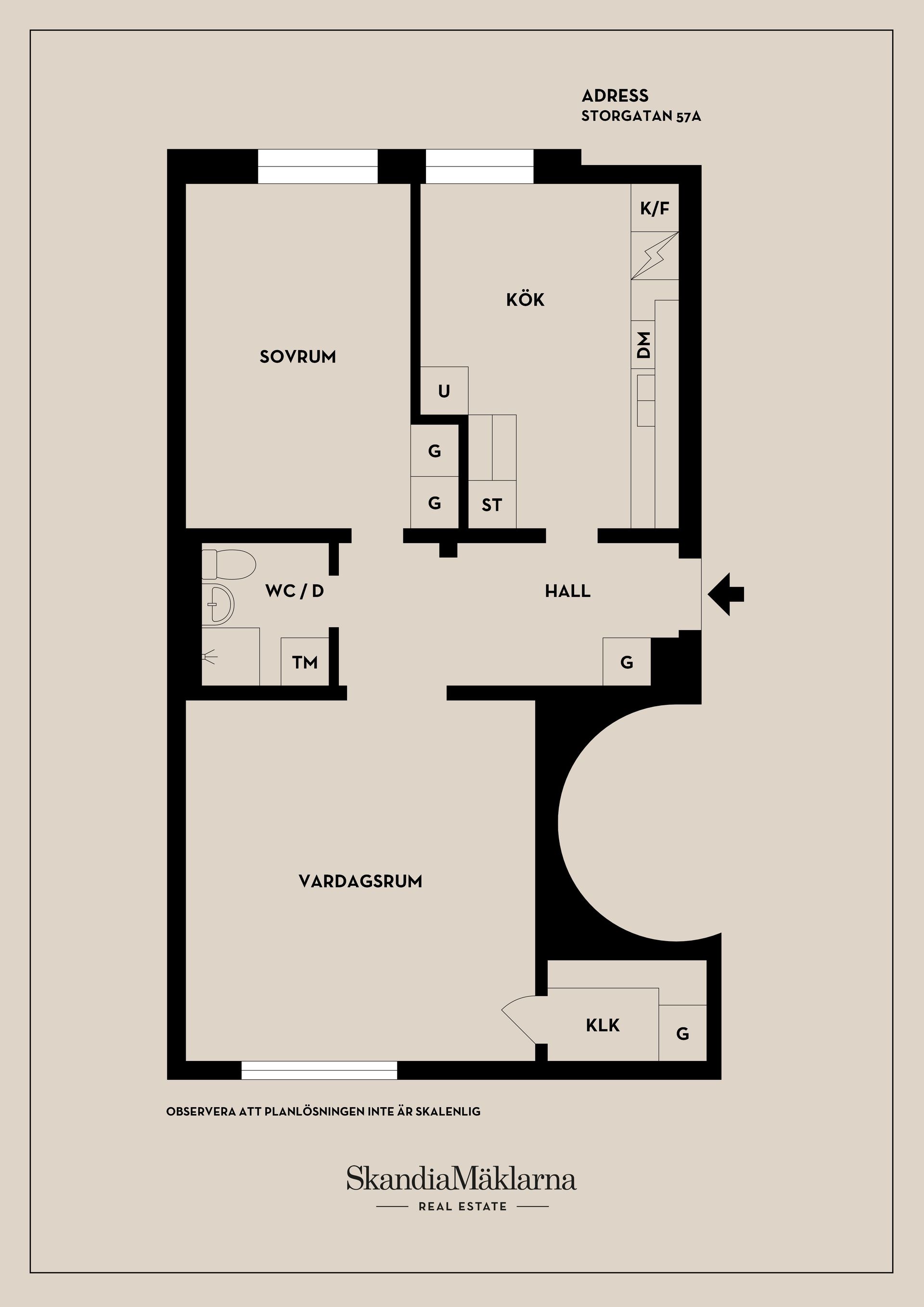 Bostadsrätt, Storgatan 57A, Centralt, Sundsvall